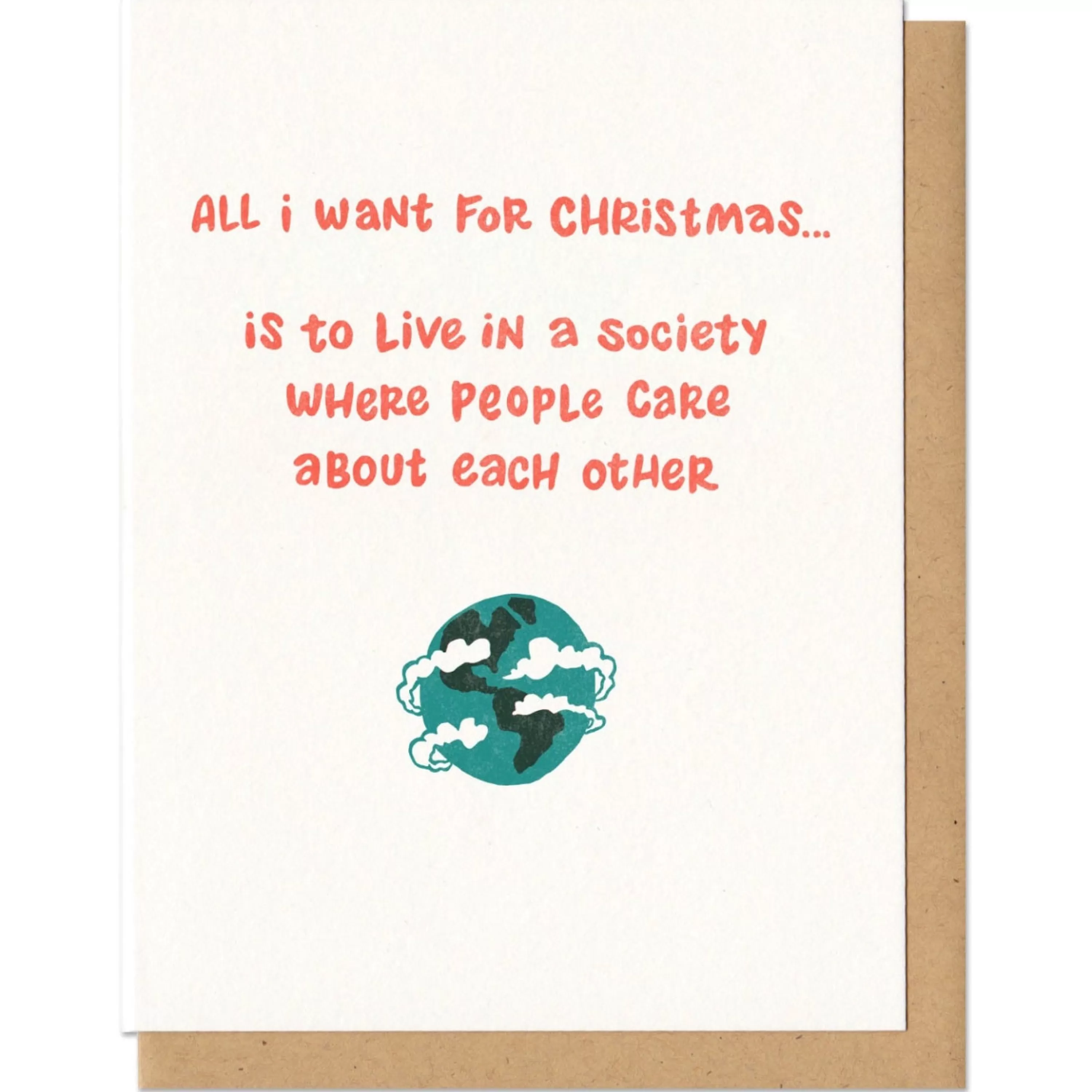 Frog & Toad A Society Where People Care Christmas Card