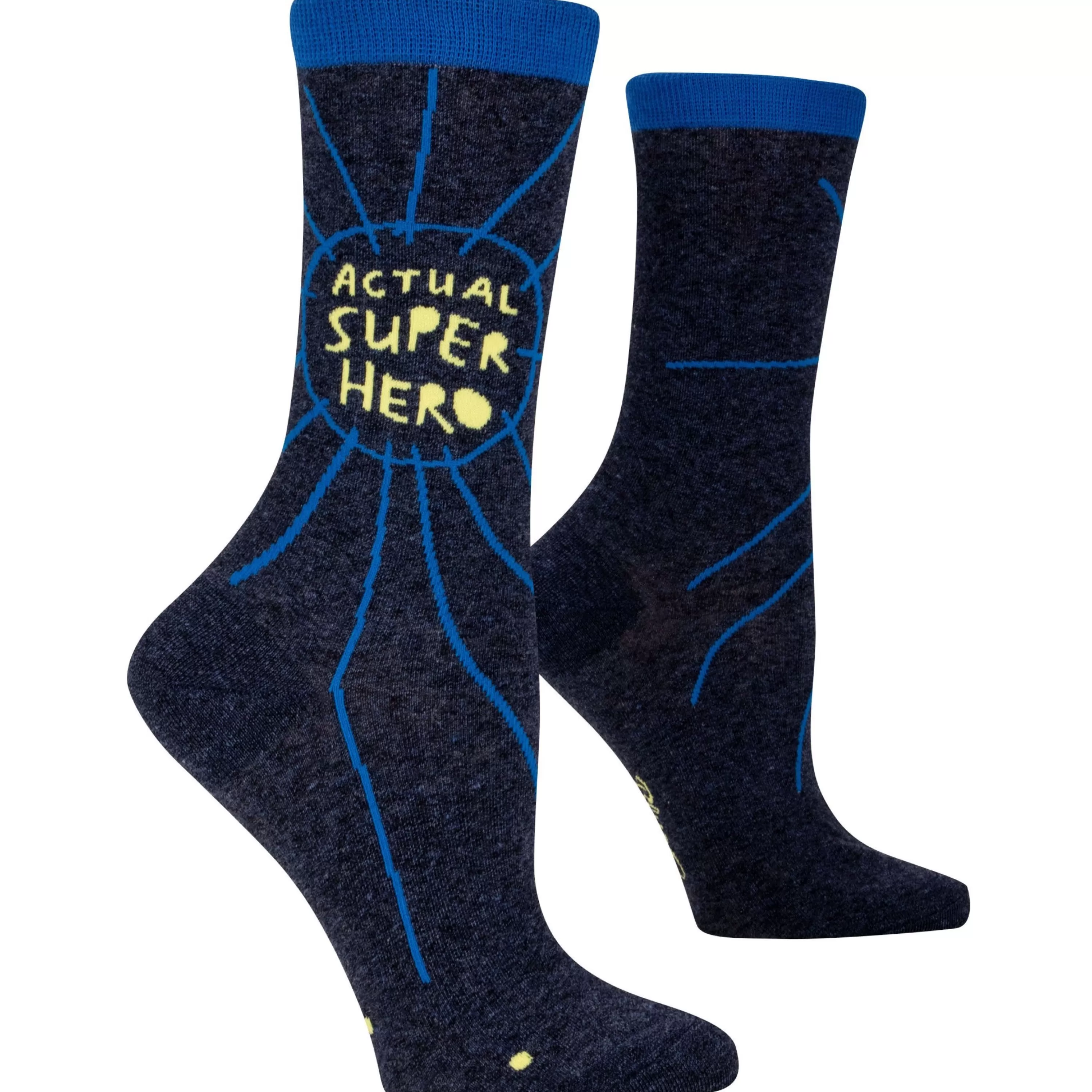 Outlet Blue Q Actual Superhero Crew Socks