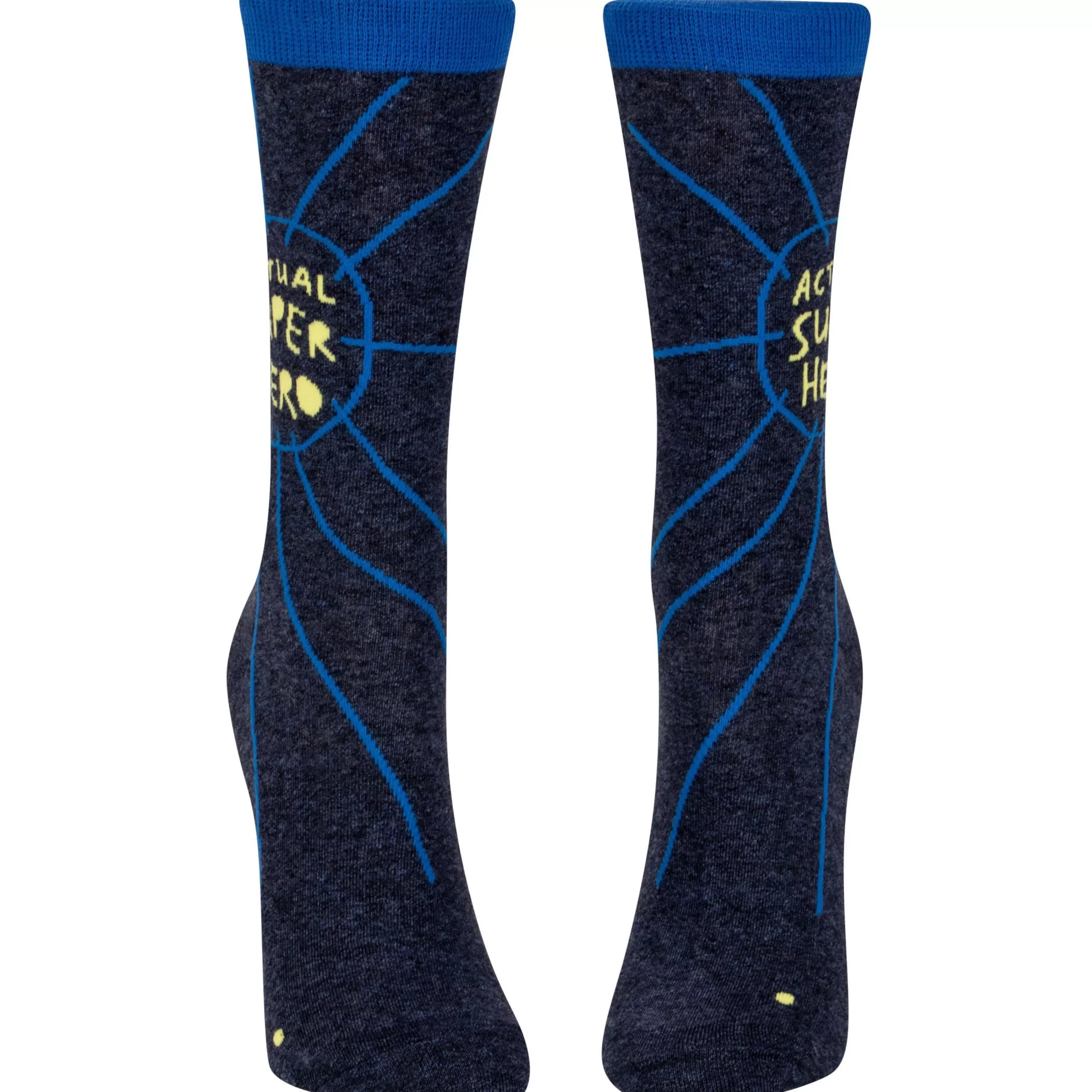 Outlet Blue Q Actual Superhero Crew Socks