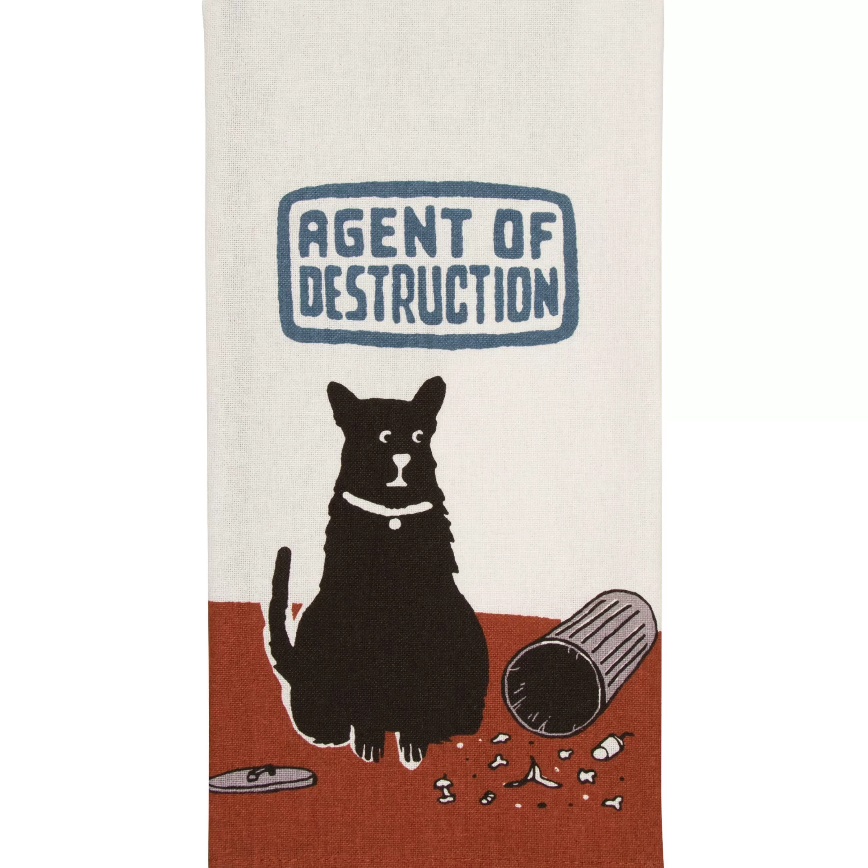 Store Blue Q Agent Of Destruction Dish Towel