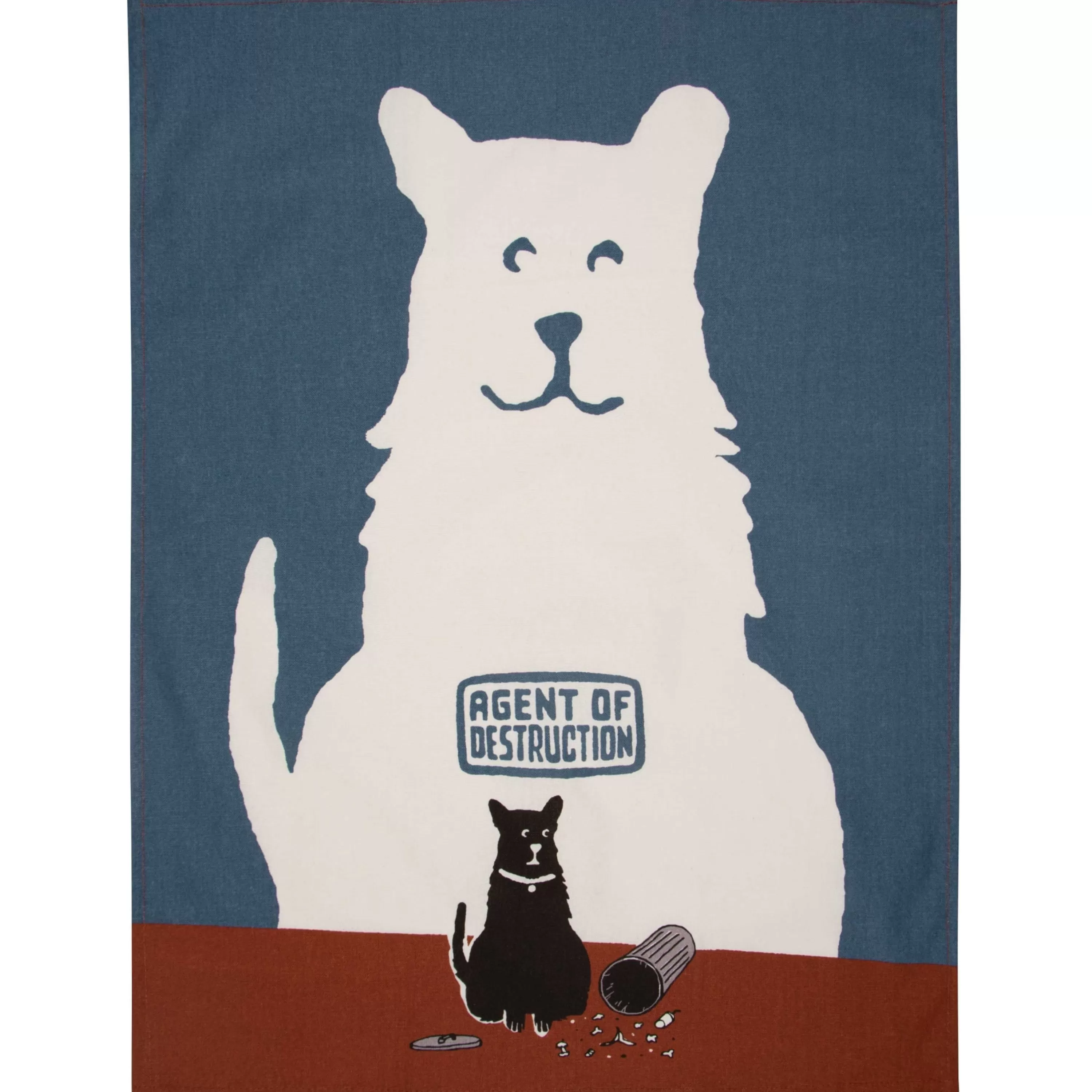 Store Blue Q Agent Of Destruction Dish Towel