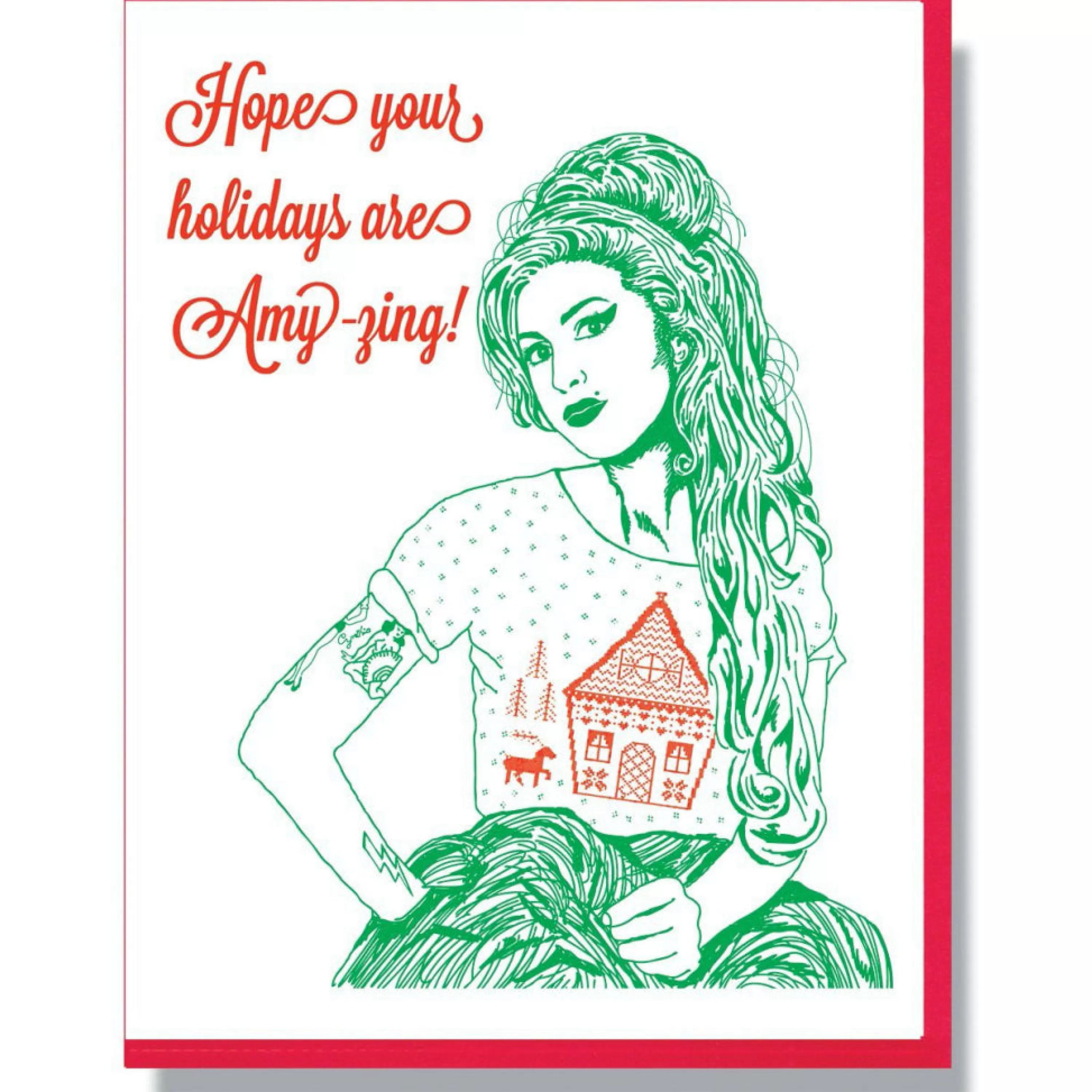 Smitten Kitten Amy Winehouse Holiday Card