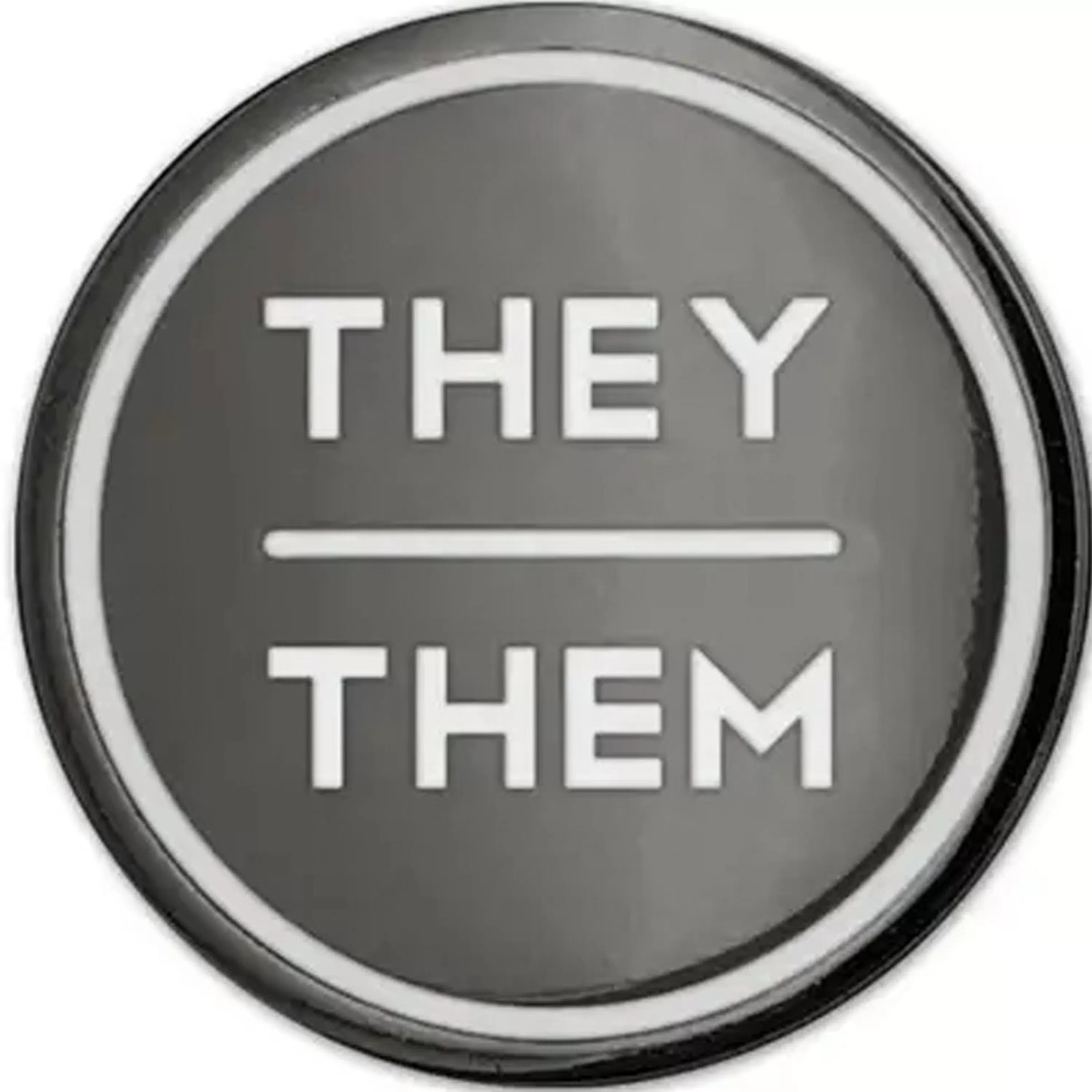 Outlet Gamut Pins Anthracite Enamel Pronoun Pin: They/Them