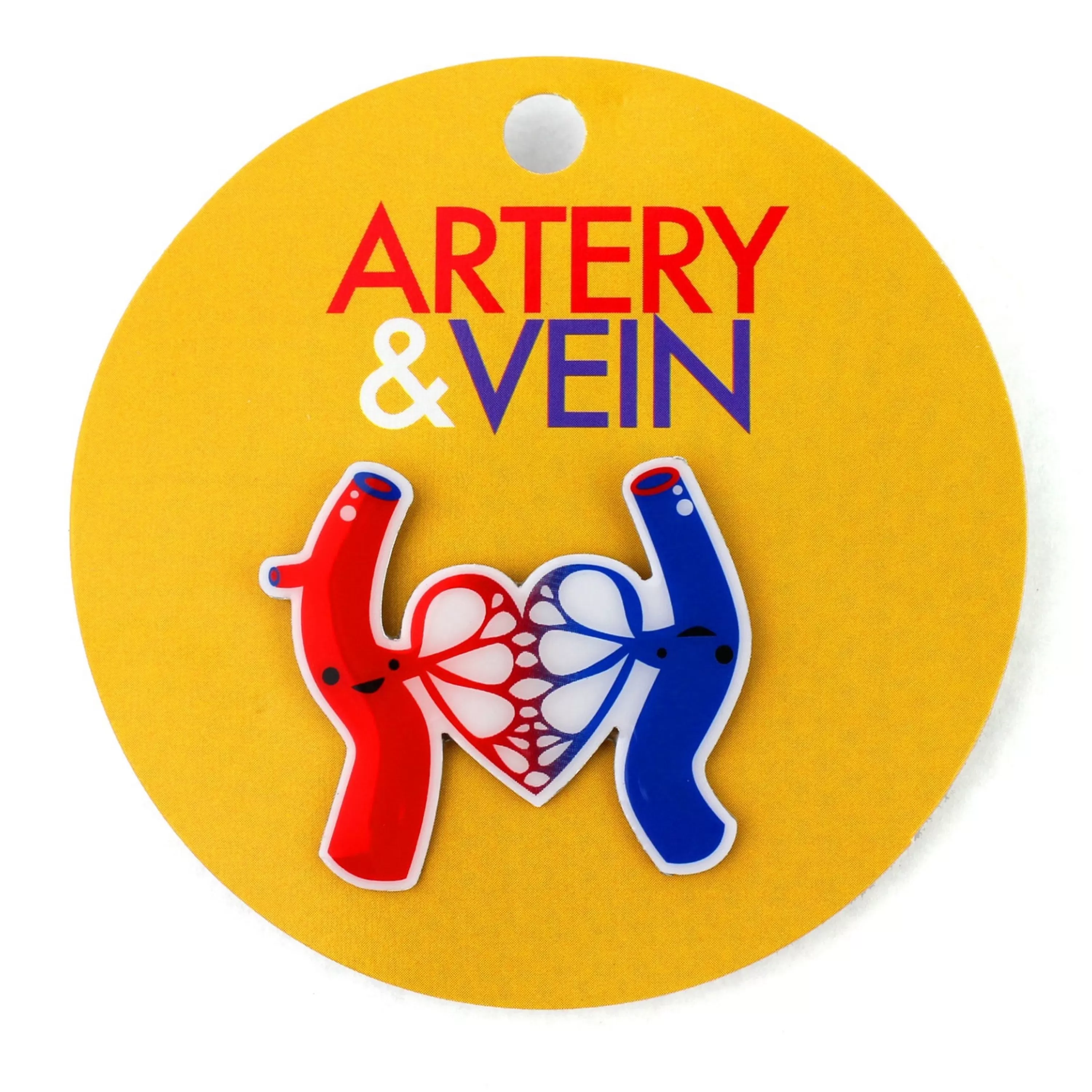 Outlet I Heart Guts Artery And Vein Lapel Pin