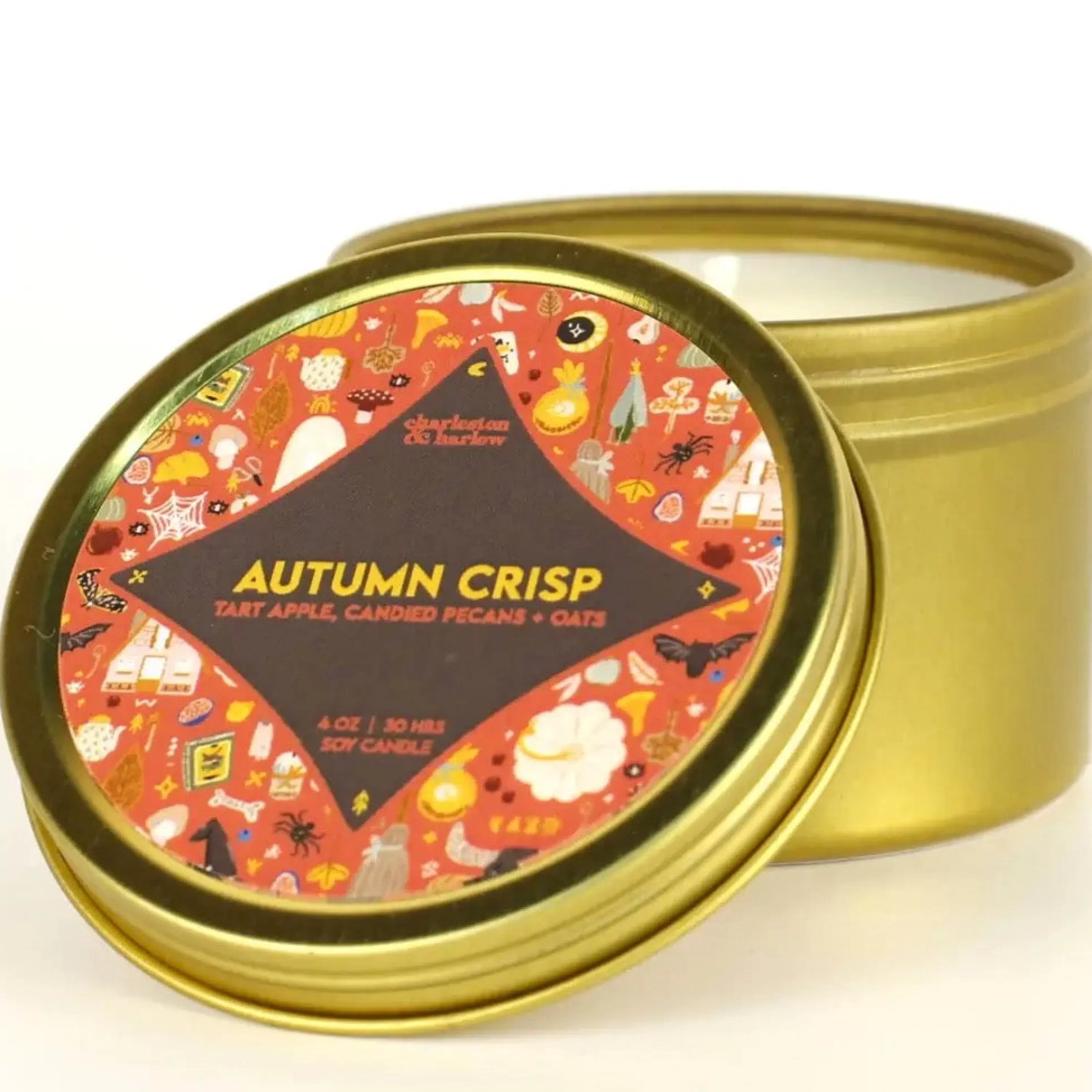 Flash Sale Charleston & Harlow Candle Co. Autumn Crisp Soy Wax Candle Travel Tin