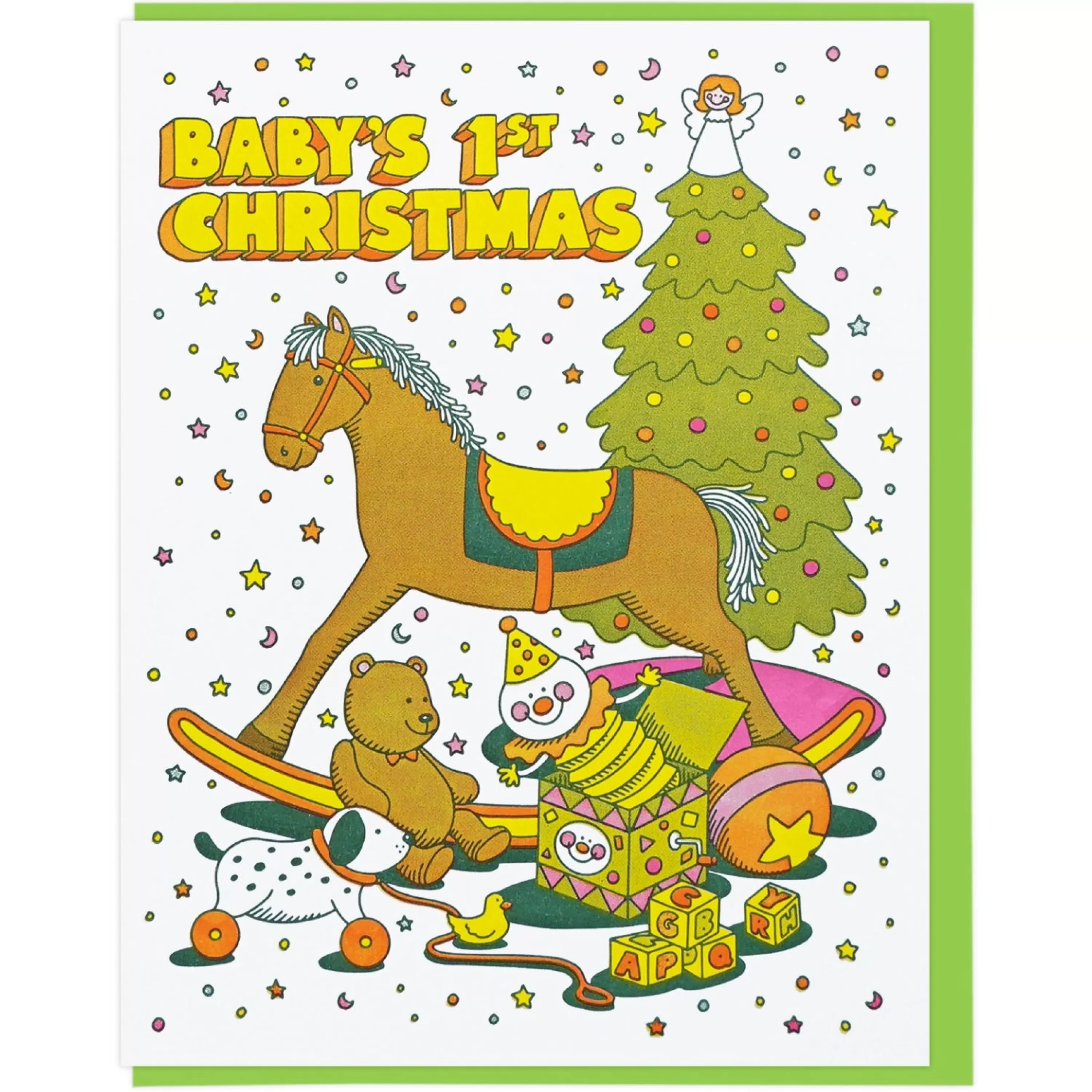 Lucky Horse Press Baby's 1St Christmas Card