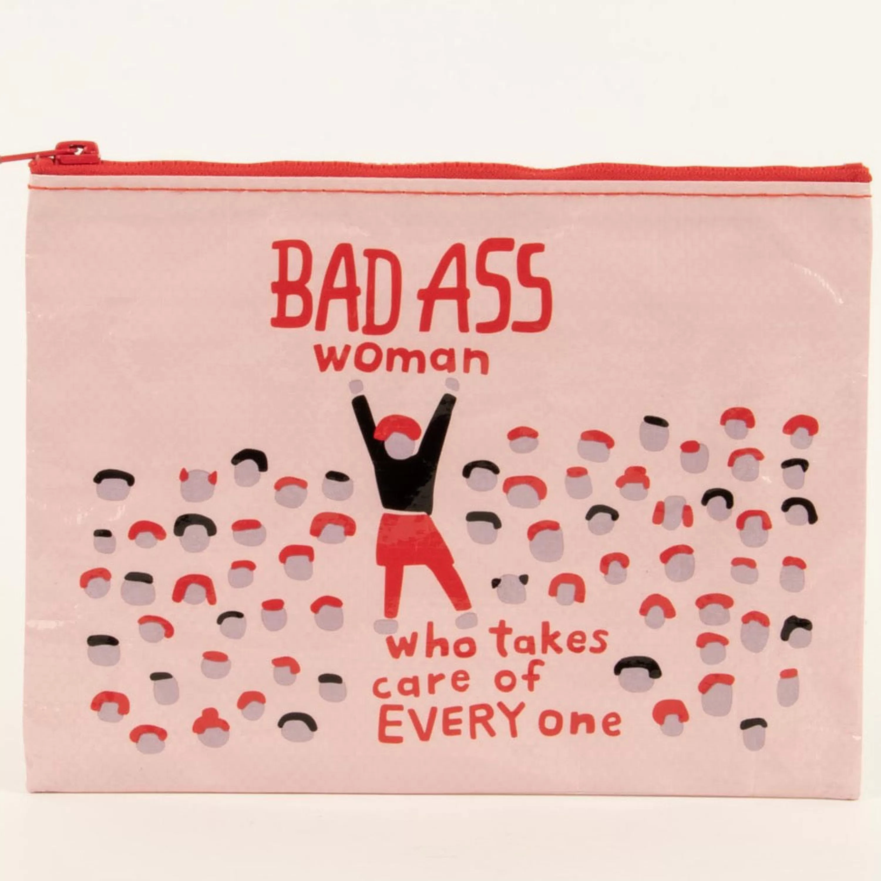 Hot Blue Q Bad Ass Woman Zipper Pouch