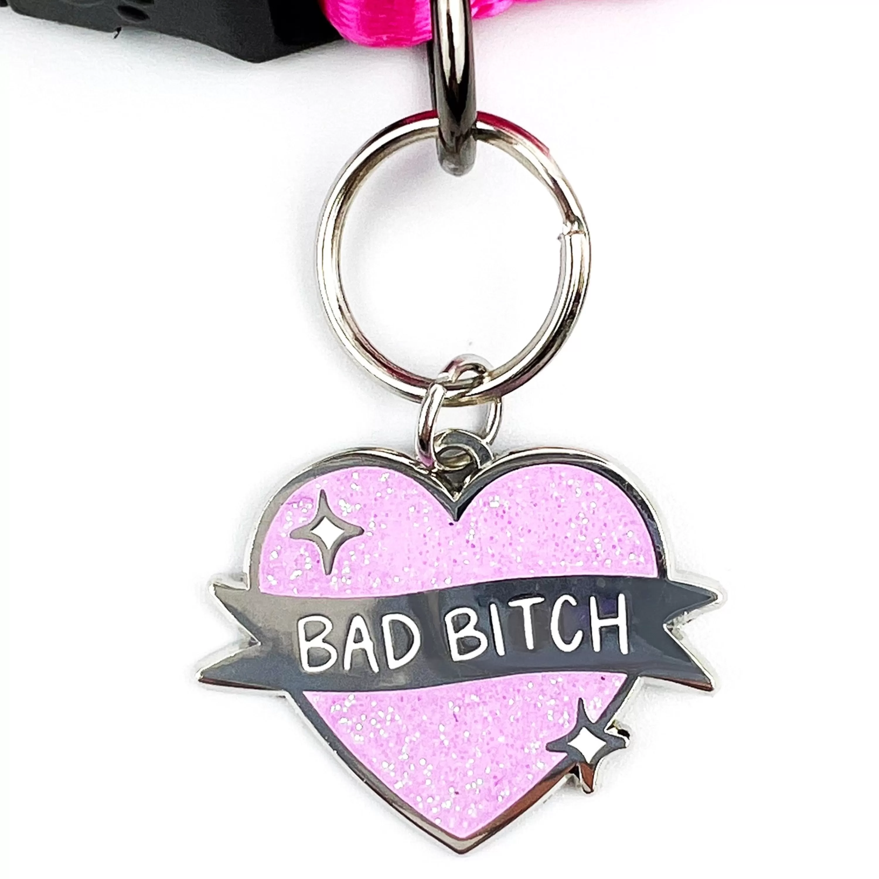 Sale Band of Weirdos Bad Bitch Pet Collar Tag