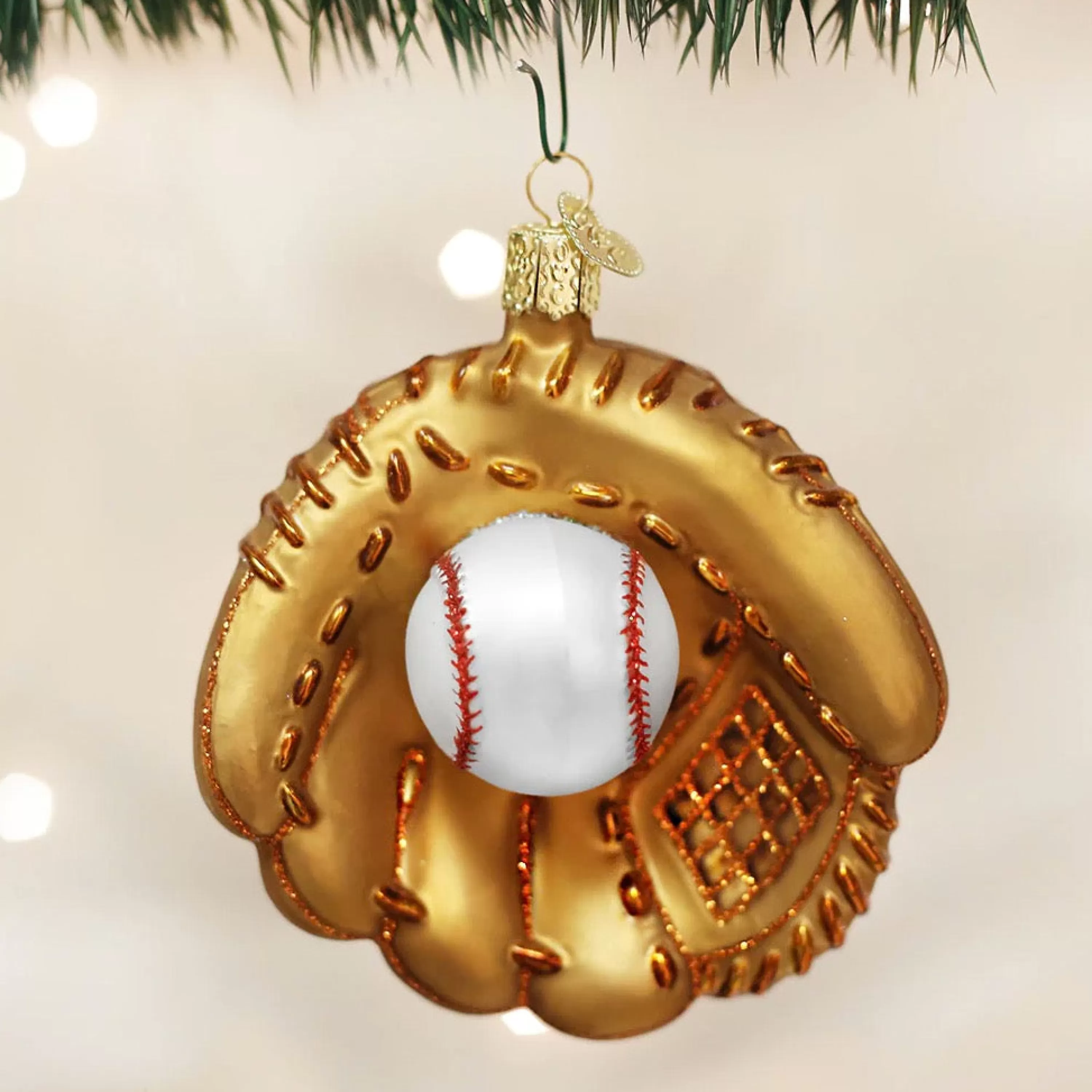 Old World Christmas Baseball Mitt Ornament