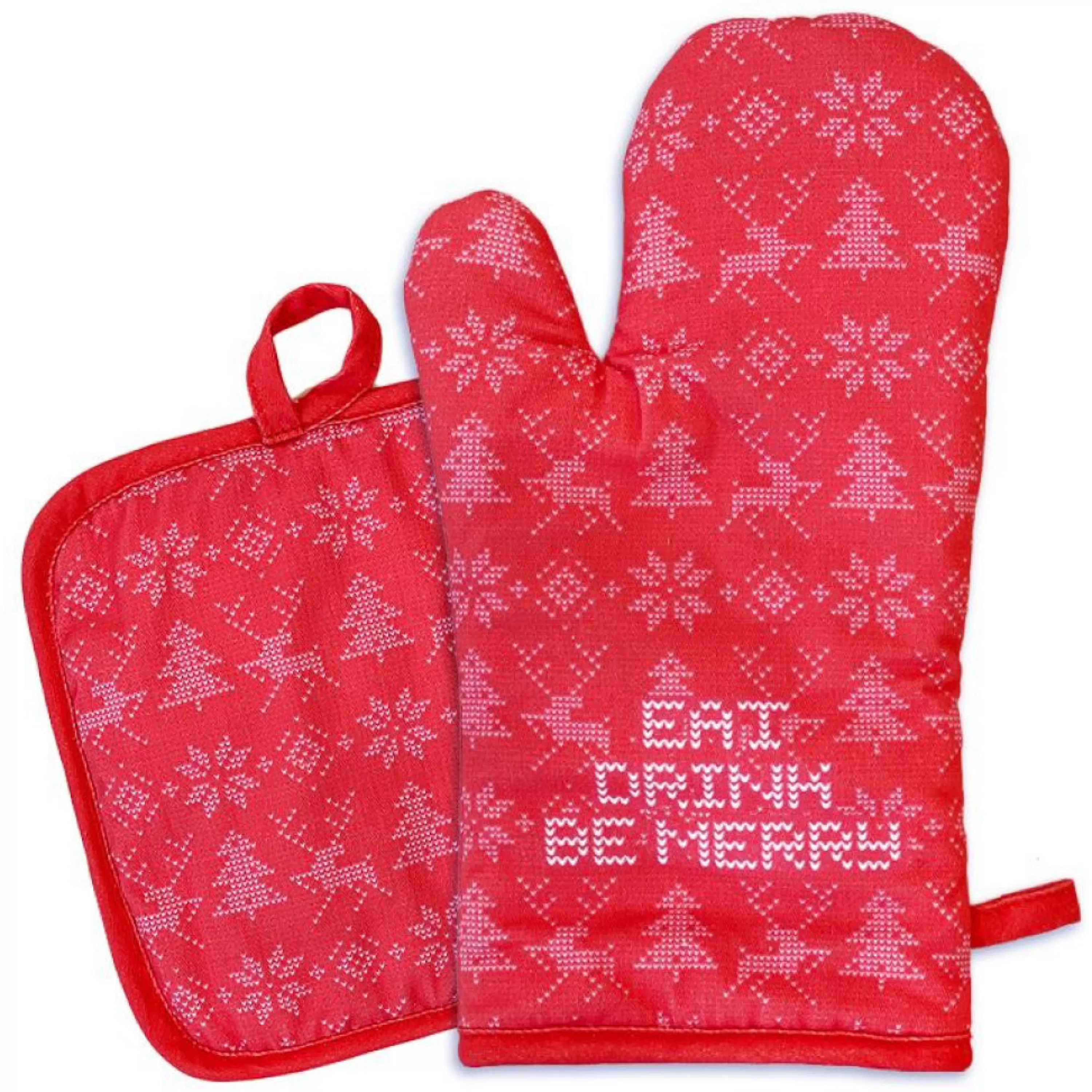 Living Royal Be Merry Oven Mitt & Pot Holder Set