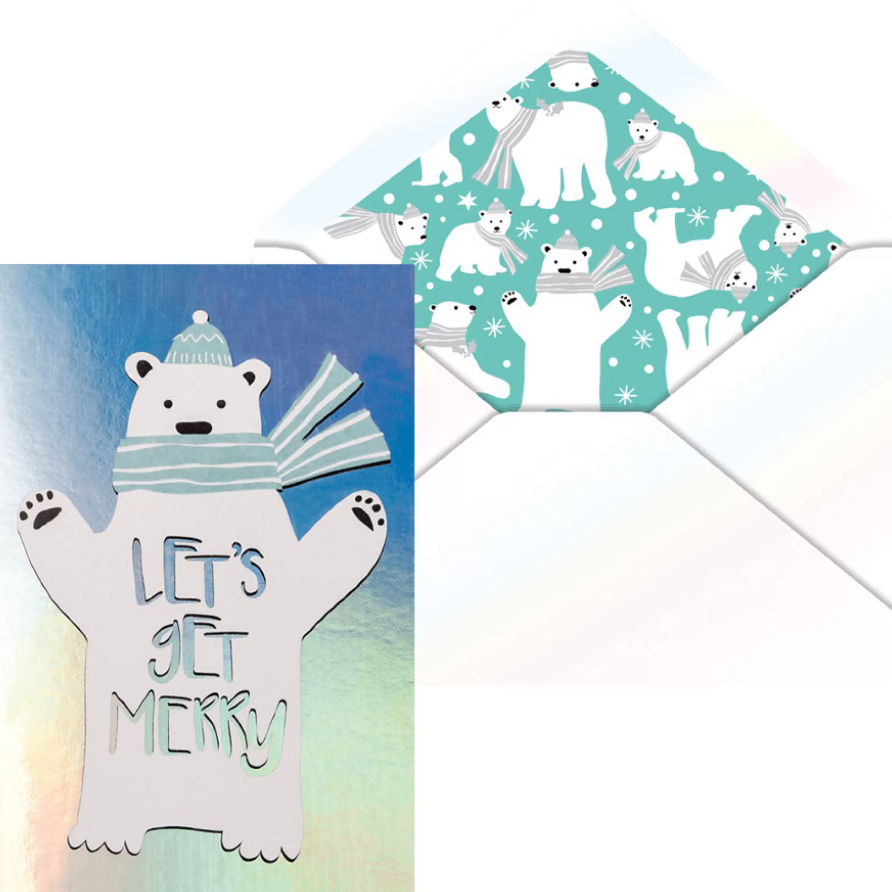 The Gift Wrap Company Beary Merry 5 Pack Cards