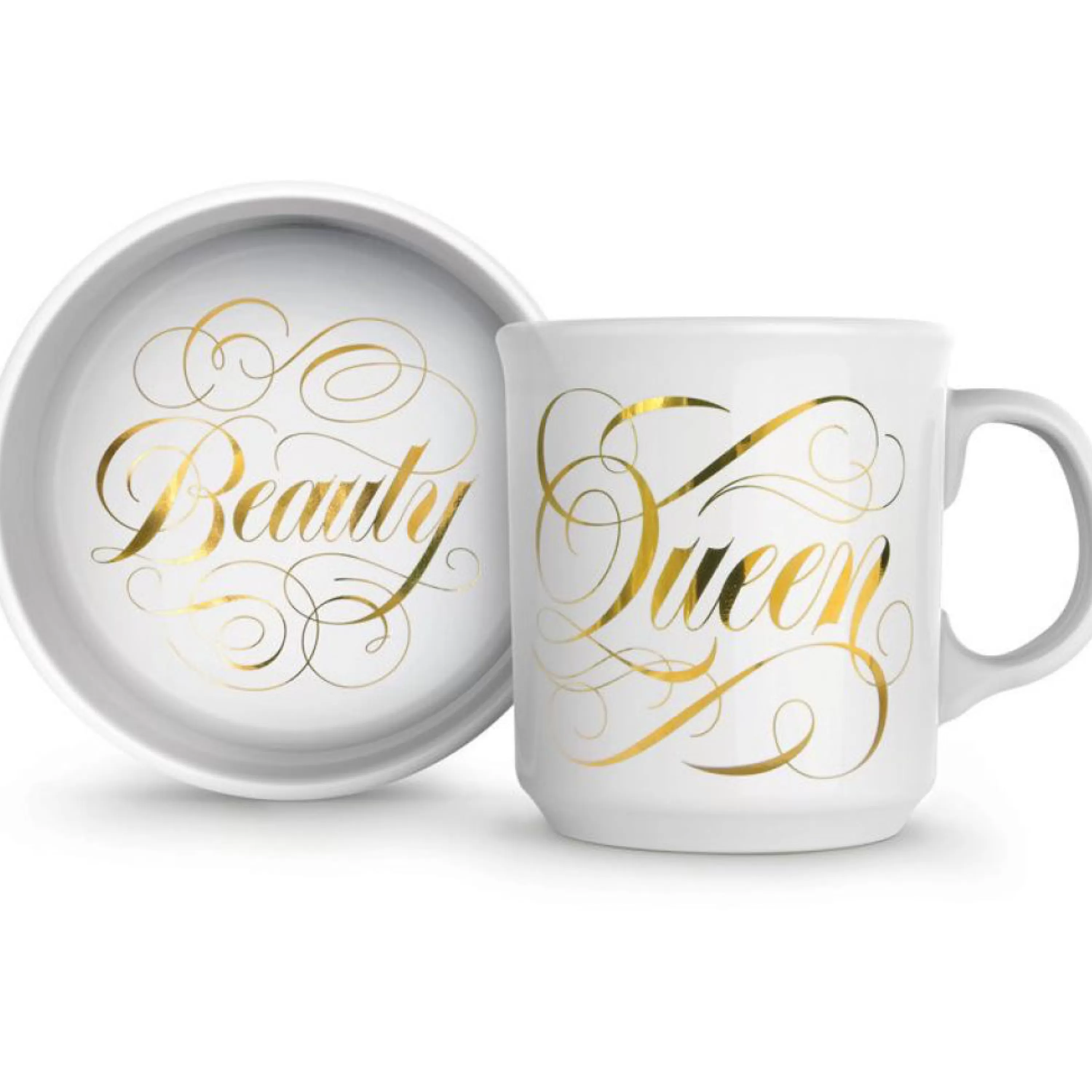 Flash Sale Fred & Friends Beauty Queen Ceramic Mug & Cat Bowl Set