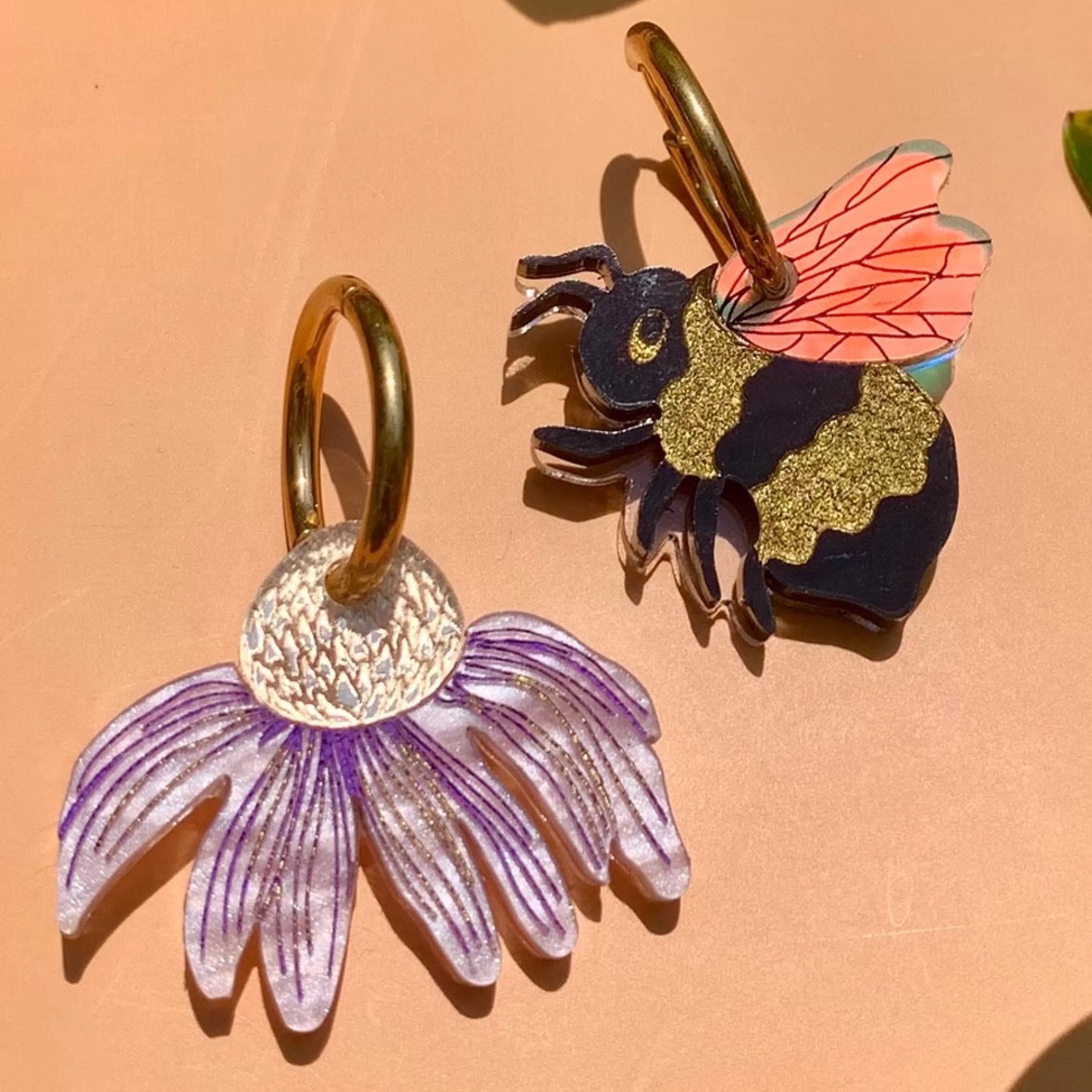 Best Sale Not Picasso Bee And Flower Earrings