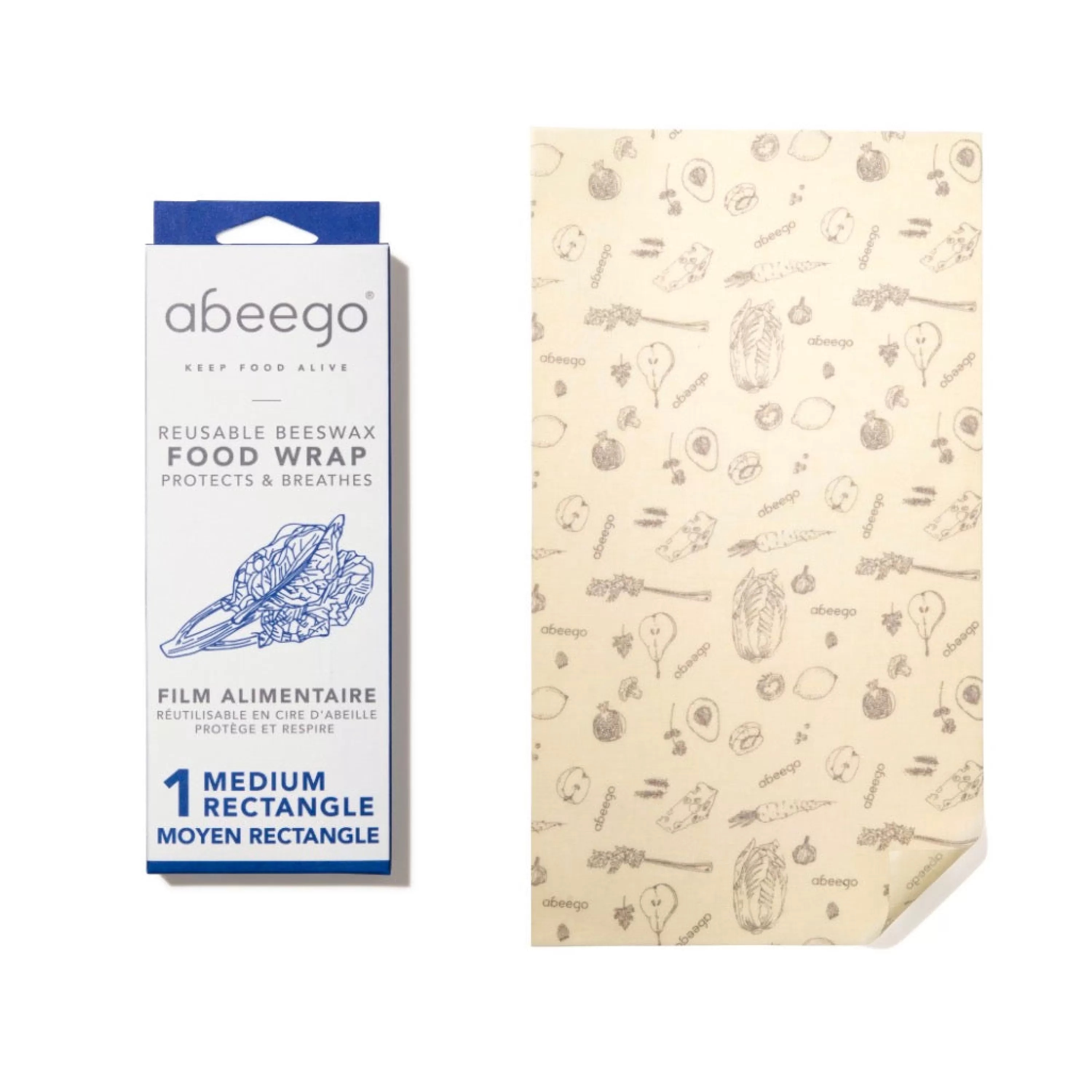 Sale Abeego Beeswax Food Wraps 1 Medium Rectangle