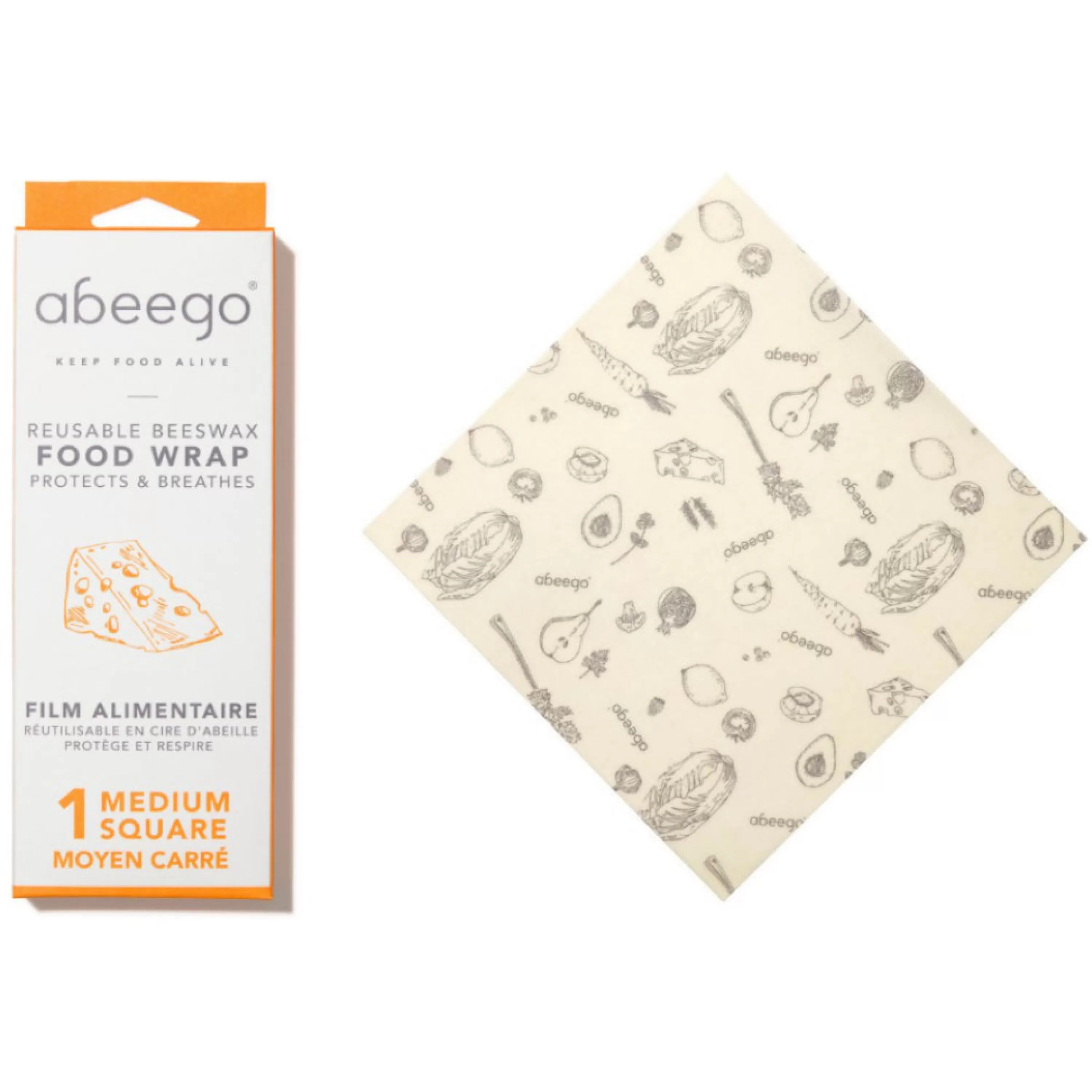 Store Abeego Beeswax Food Wraps 1 Medium Square