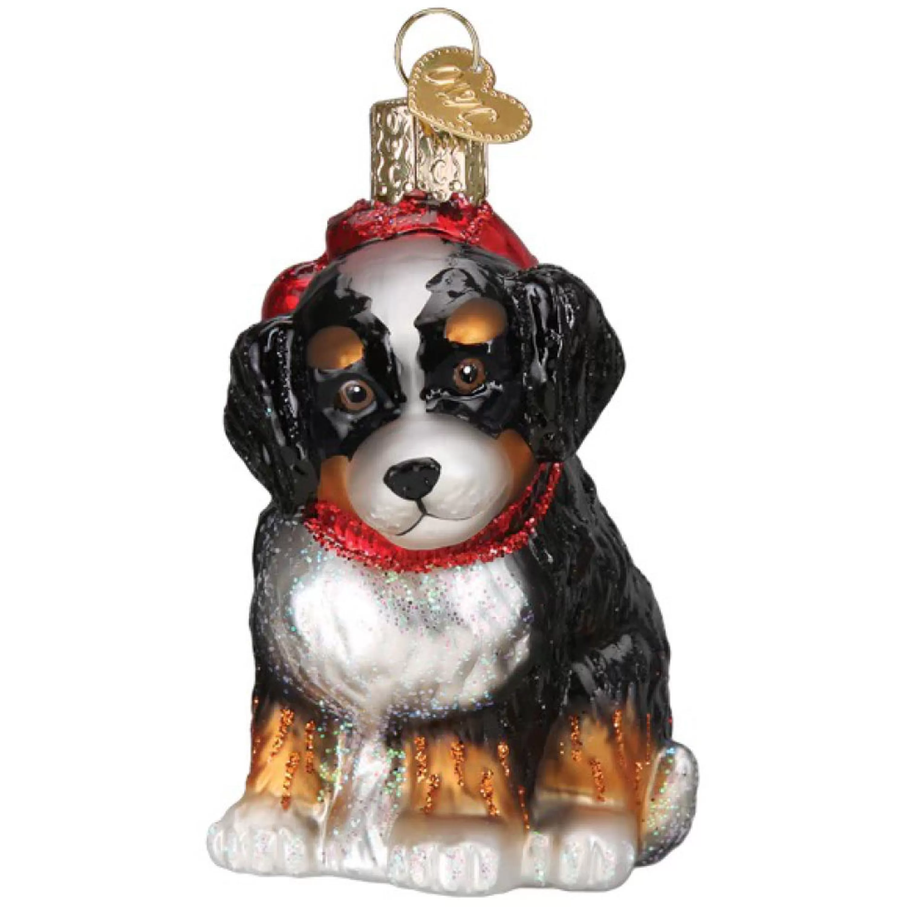 Old World Christmas Bernedoodle Puppy Ornament