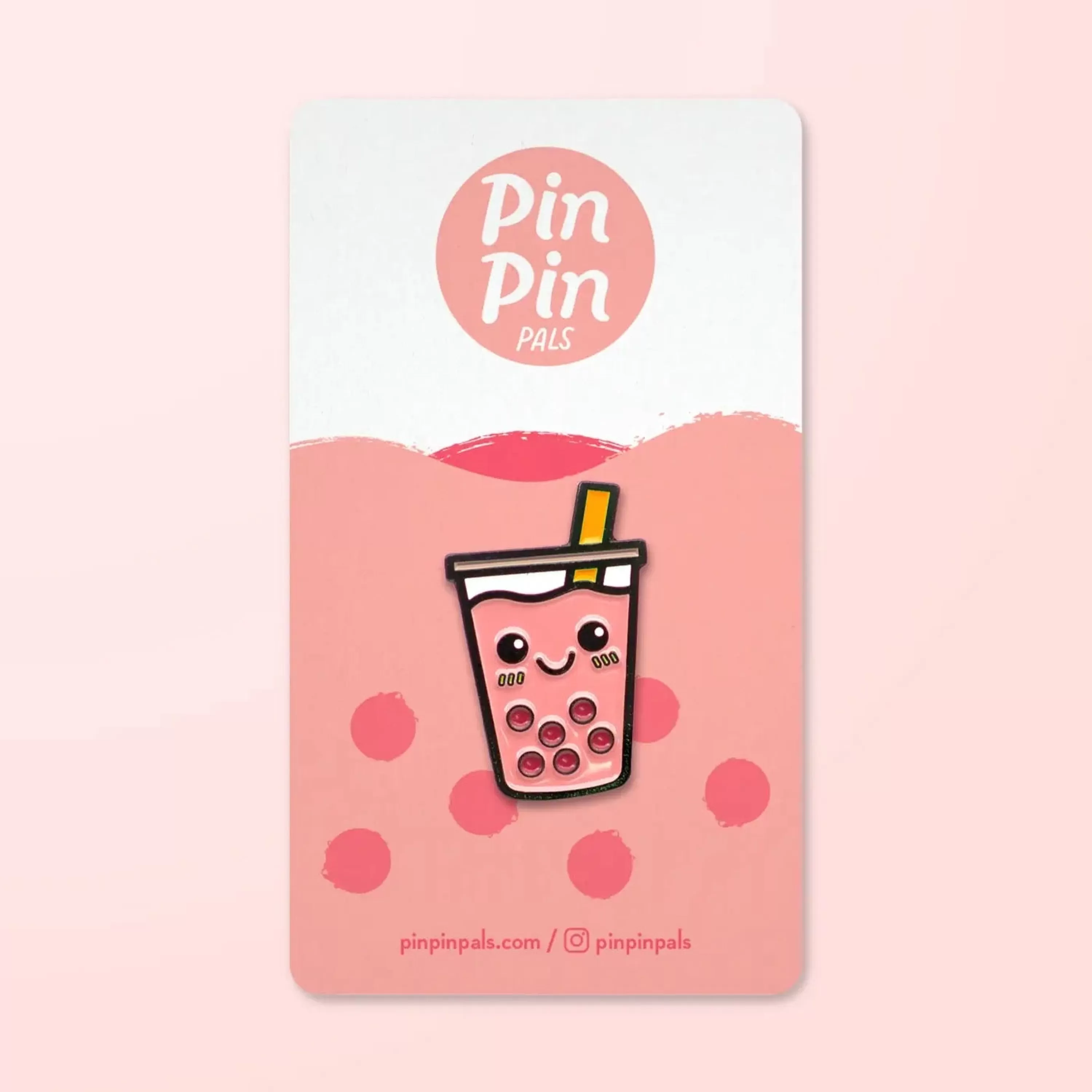 Store Pin Pin Pals Best-Tea Boba Tea Pin Pink