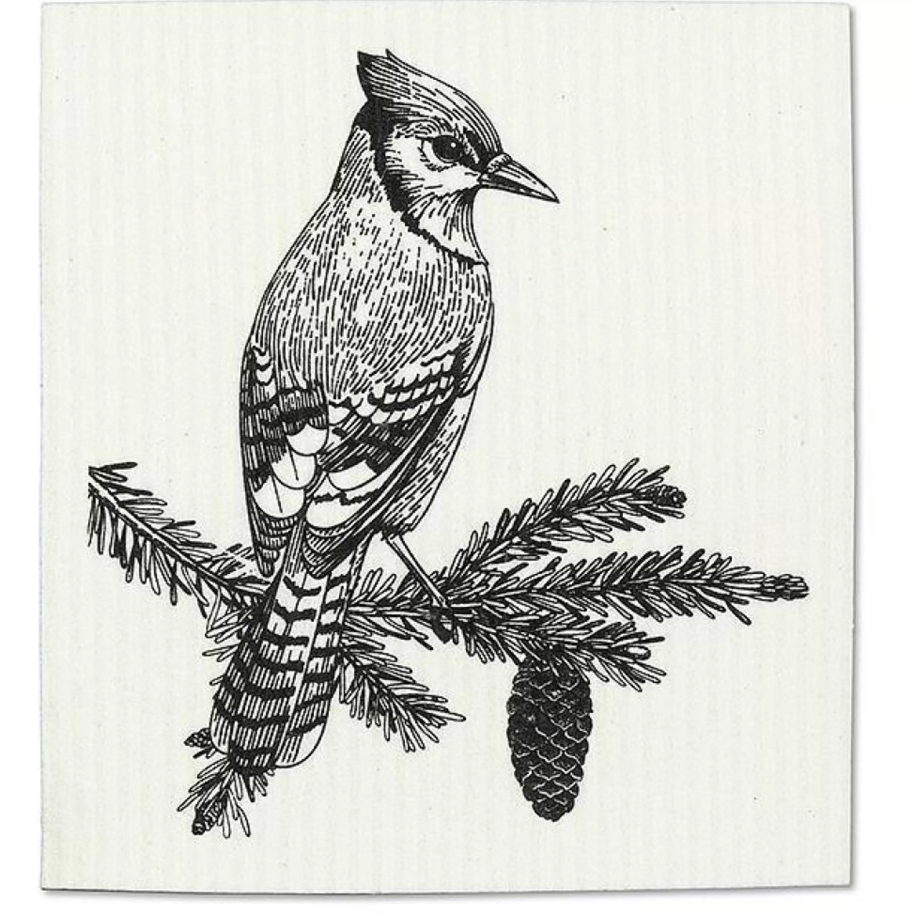 Abbott Collection Black & White Winter Birds Swedish Dishcloths Set Of 2