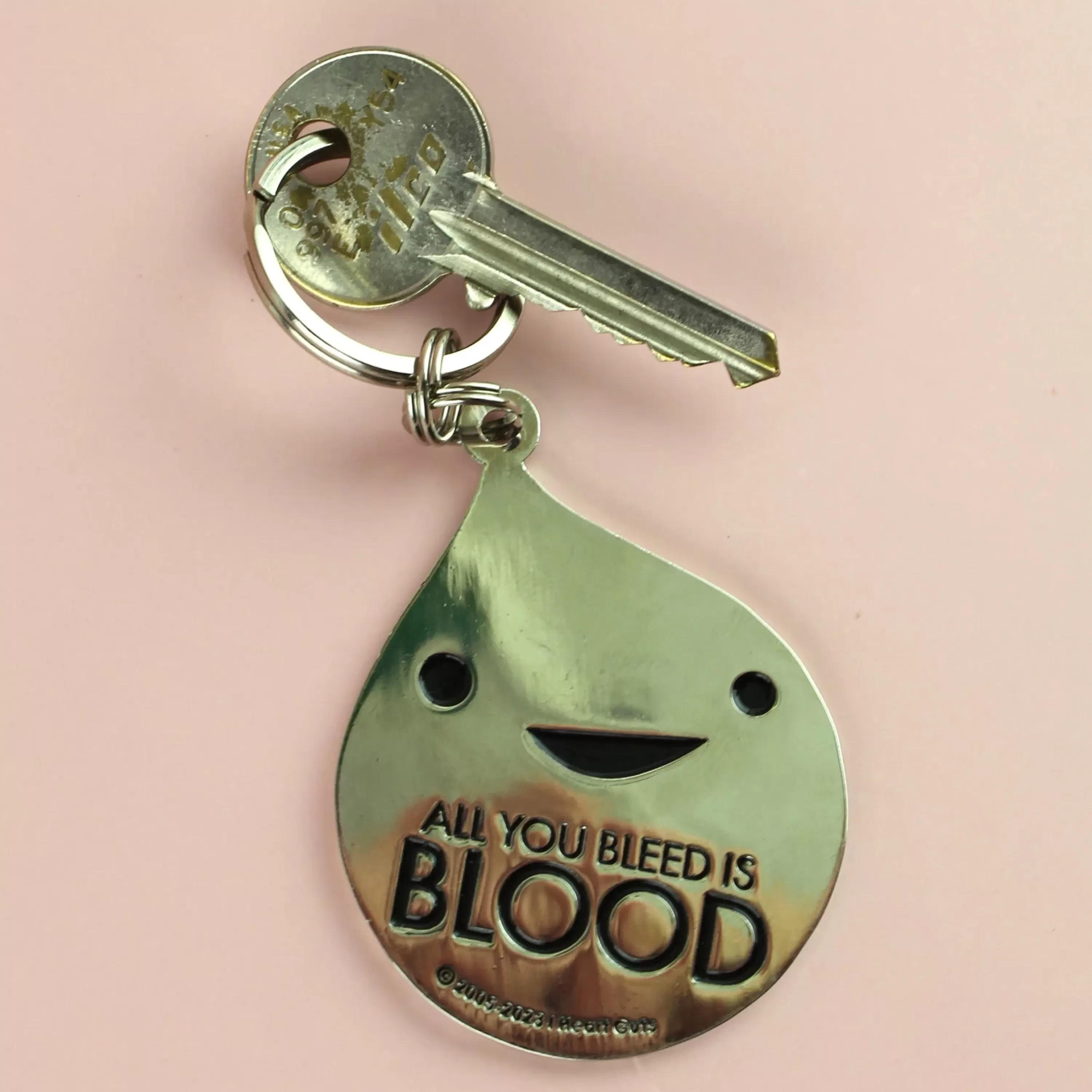 Hot I Heart Guts Blood Enamel Keychain