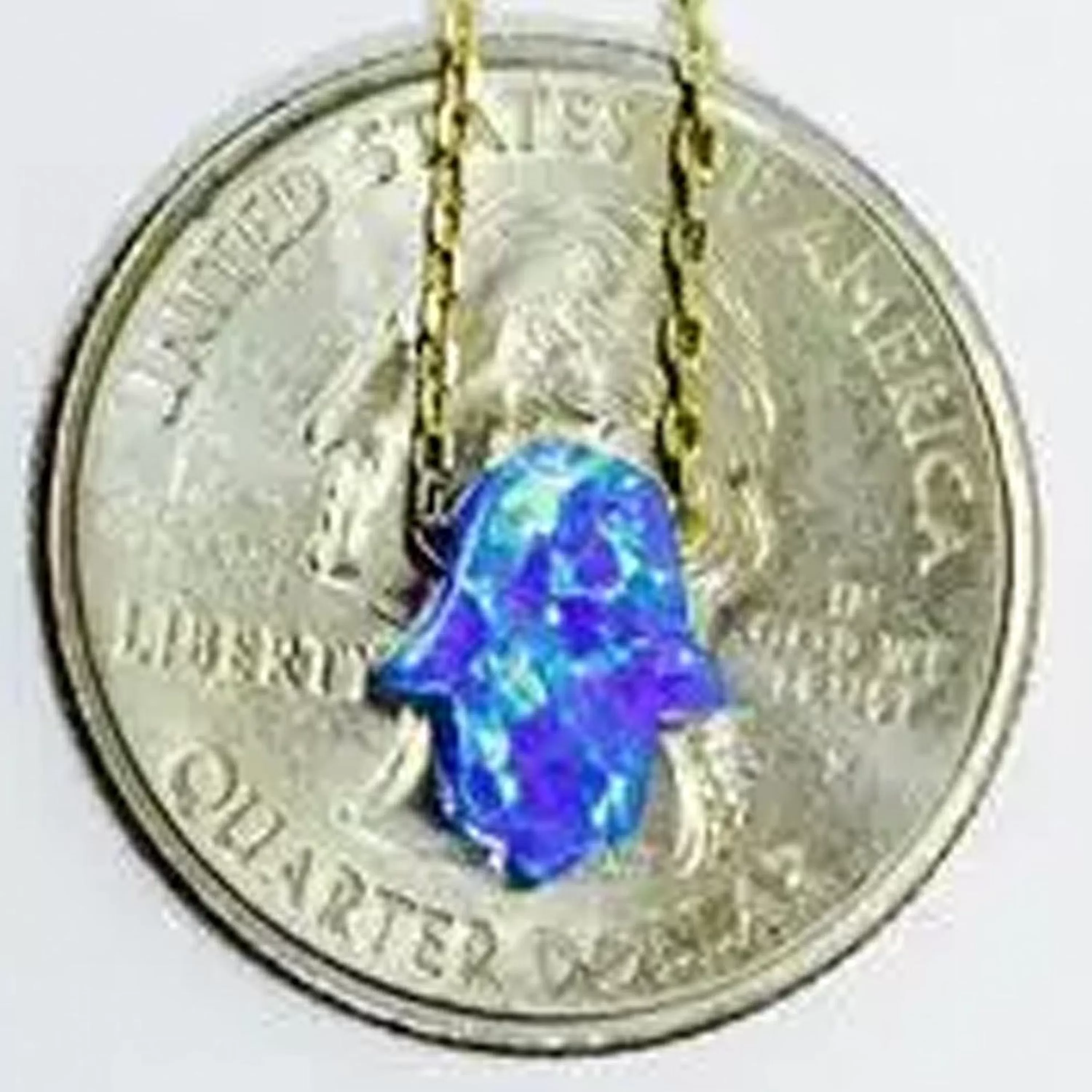 Clearance Modern Opus Blue Opal Hamsa Necklace