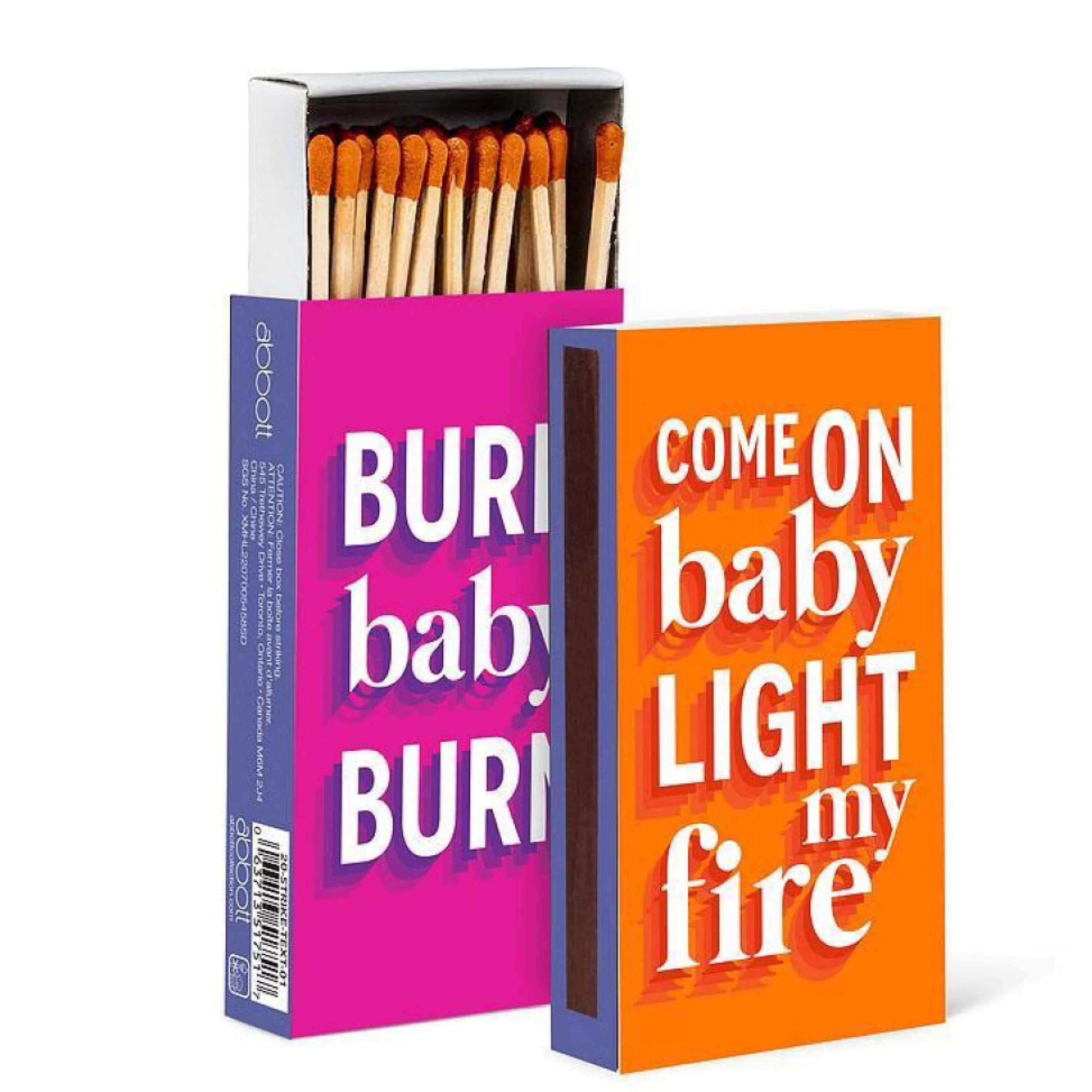 Sale Abbott Collection Burn Baby Burn Text Box Of Matches