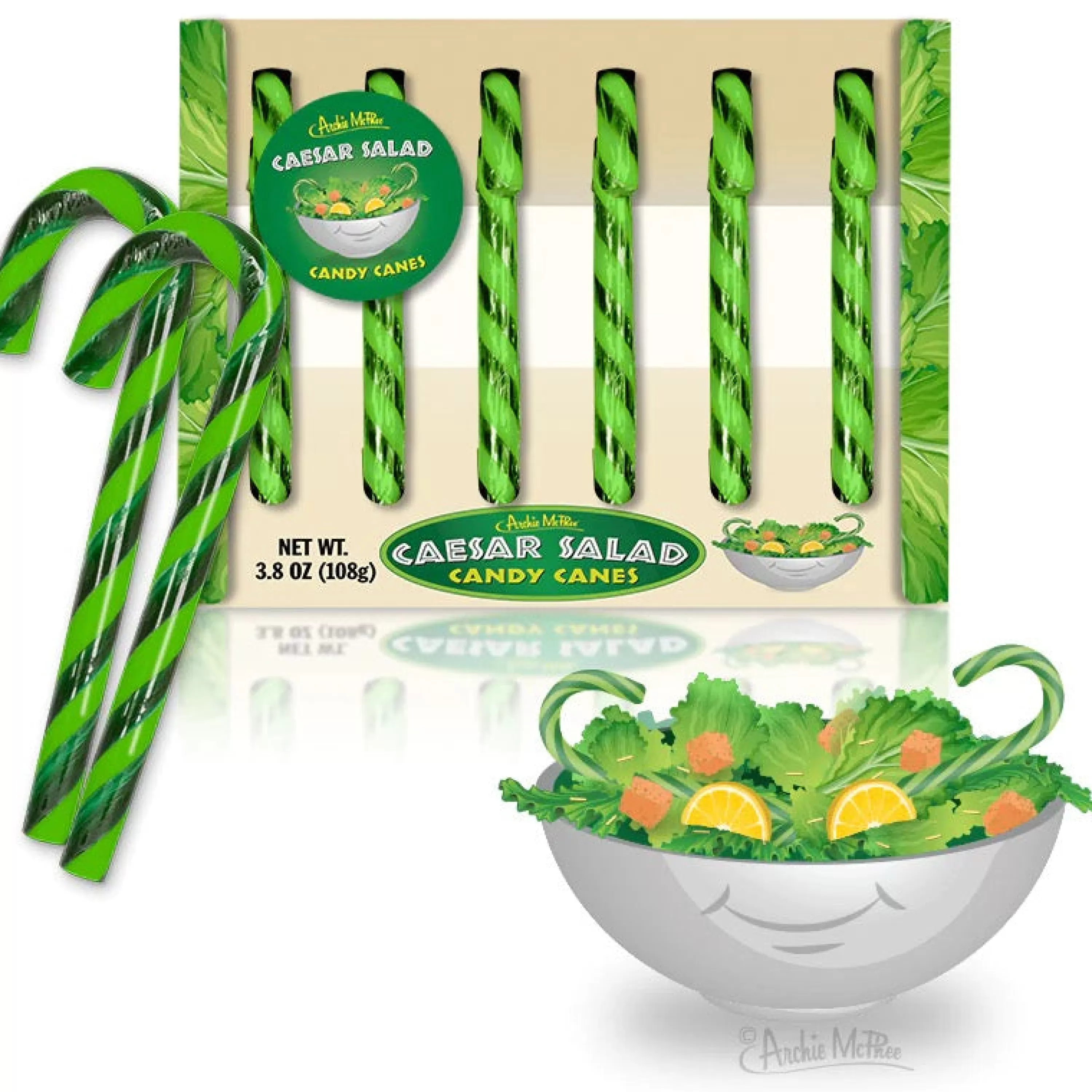 Archie McPhee Caesar Salad Candy Canes