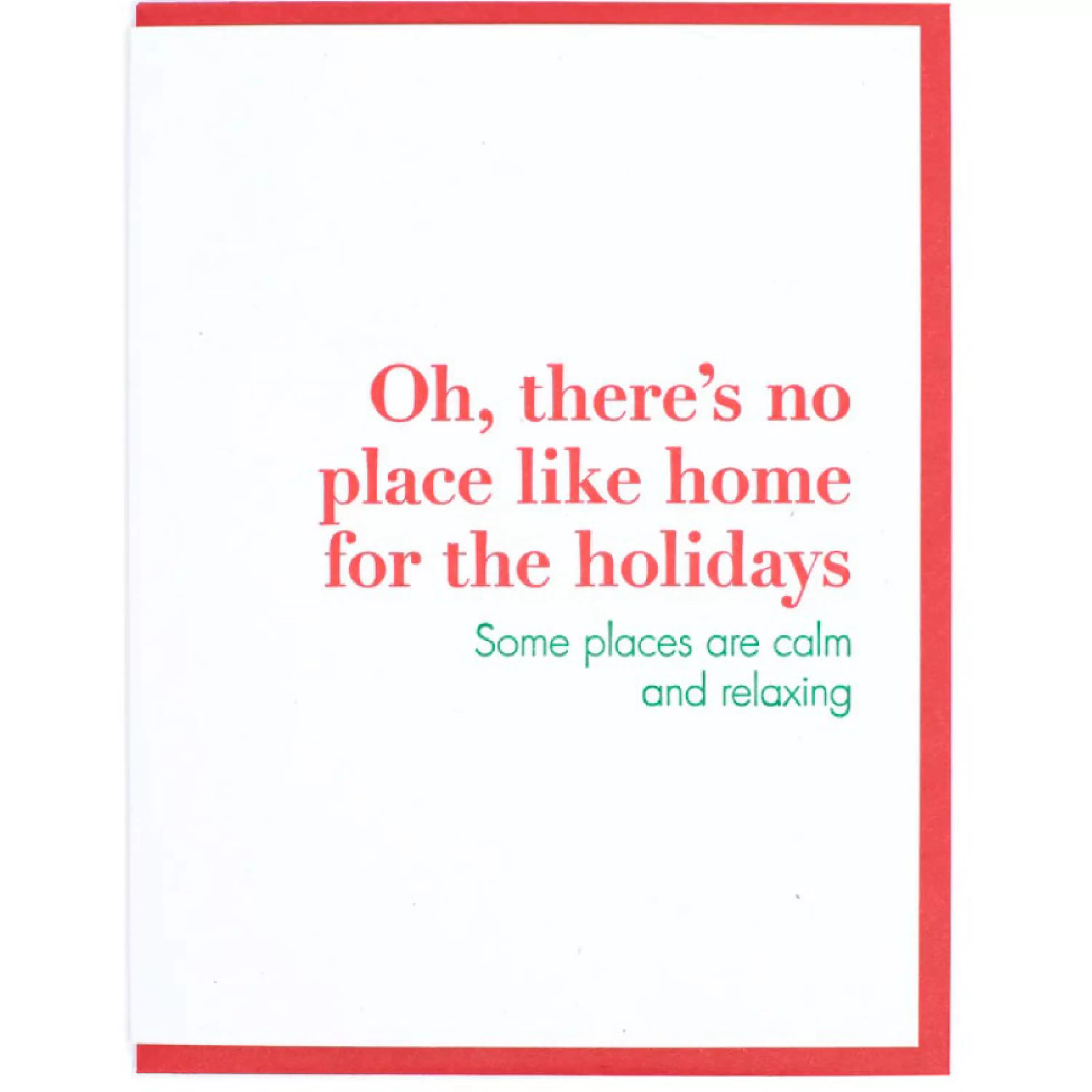 Lady Pilot Letterpress Calm And Relaxing Holiday Card