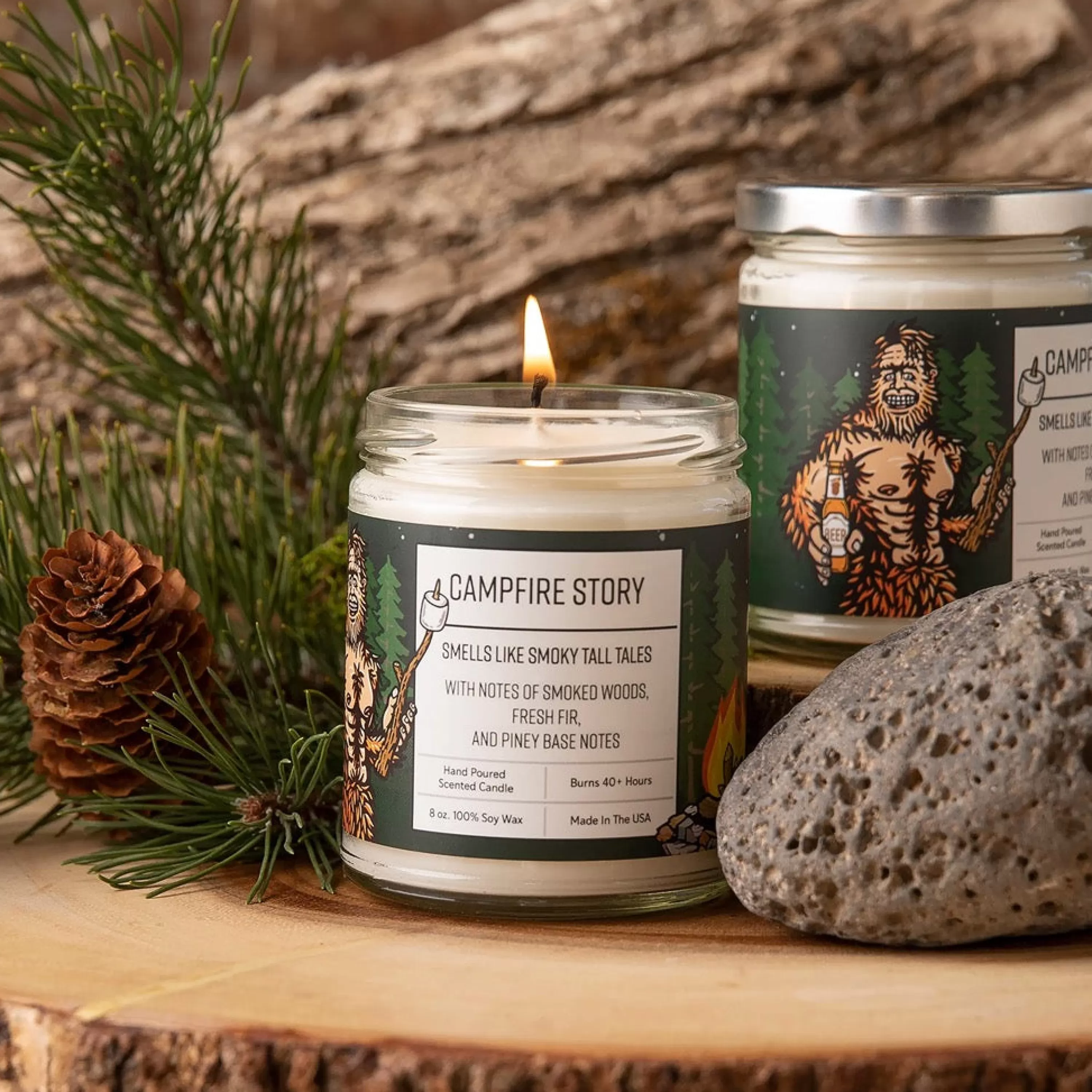 Flash Sale Two Little Fruits Campfire Story 8Oz Soy Candle