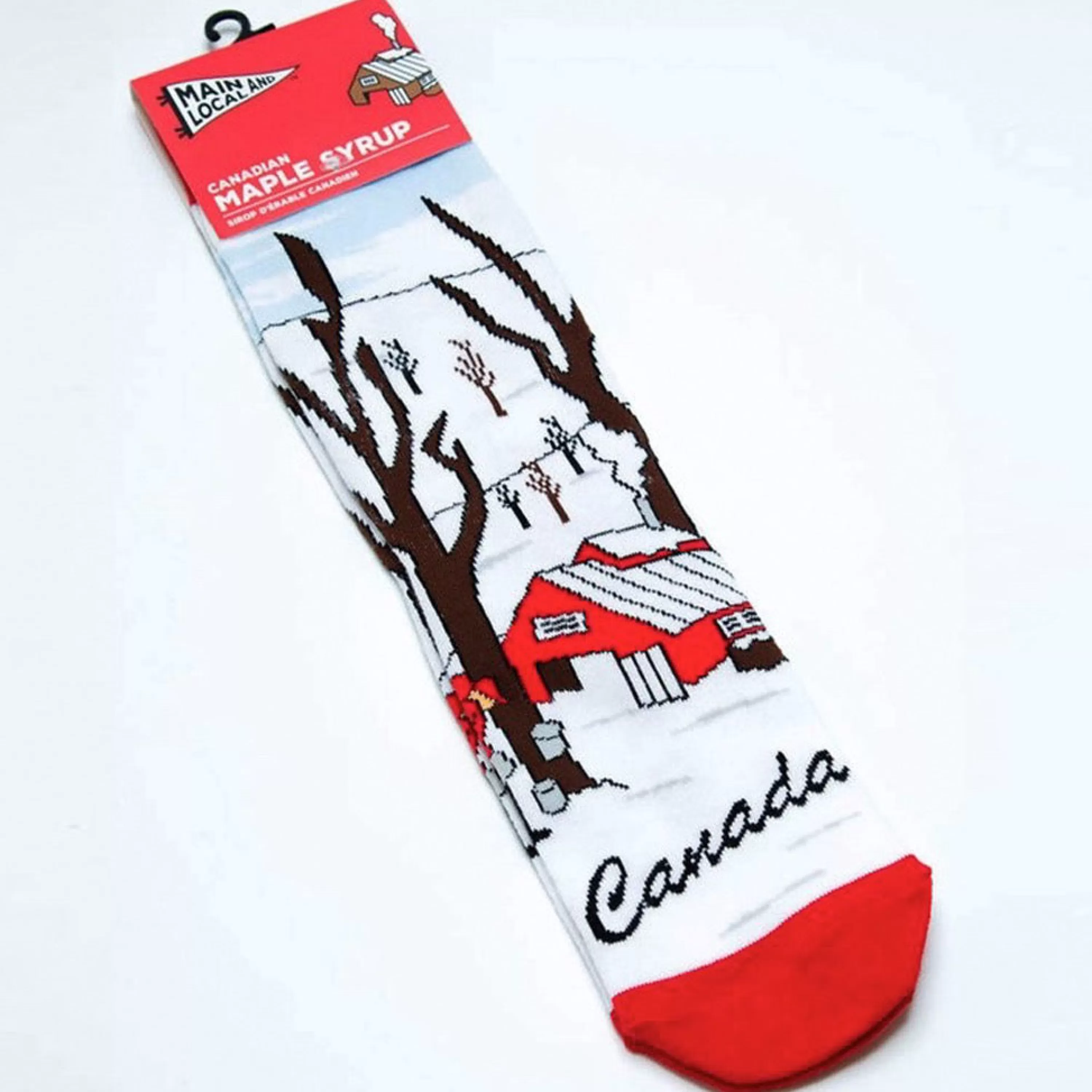 Store Main and Local Canadian Maple Syrup Can Socks