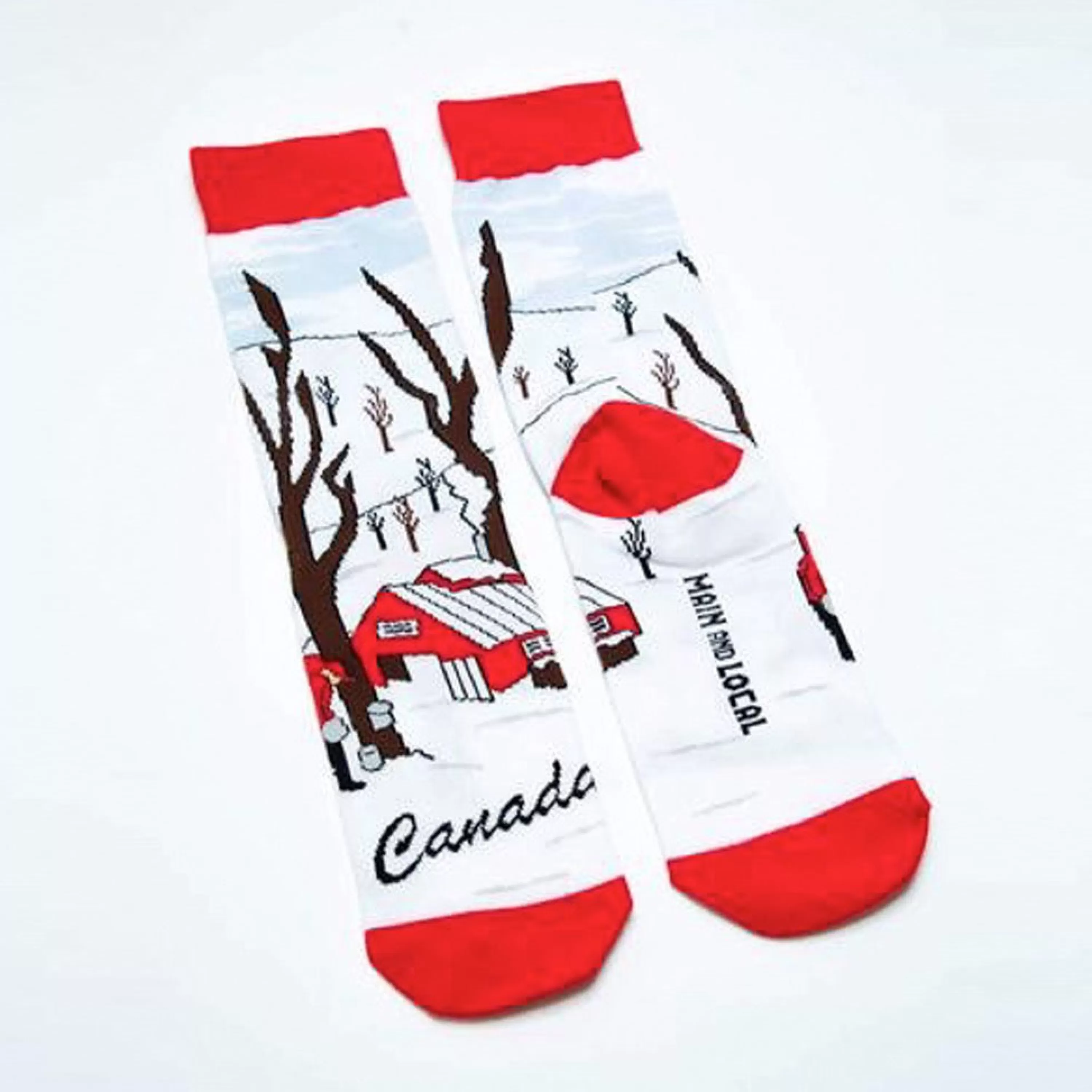 Store Main and Local Canadian Maple Syrup Can Socks