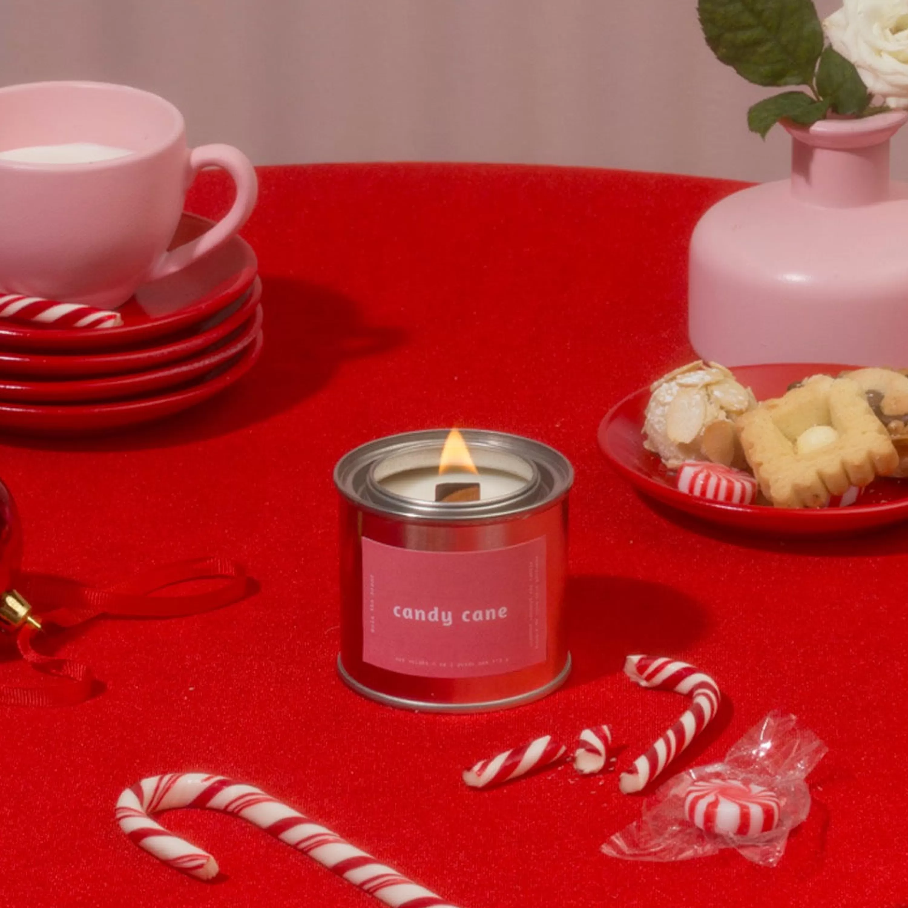 New Mala The Brand Candy Cane Candle