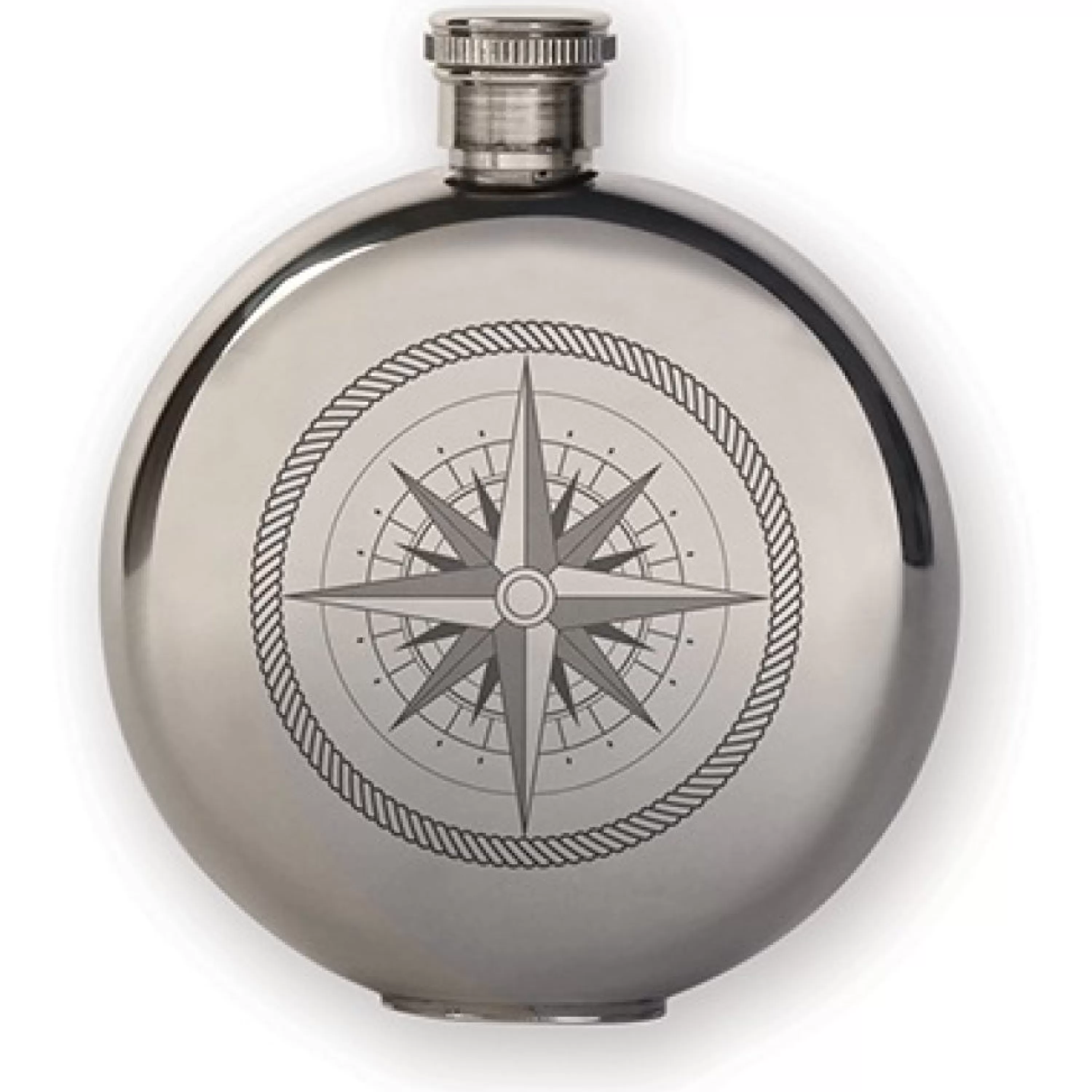 Fashion Kikkerland Canteen Flask Compass 5Oz.