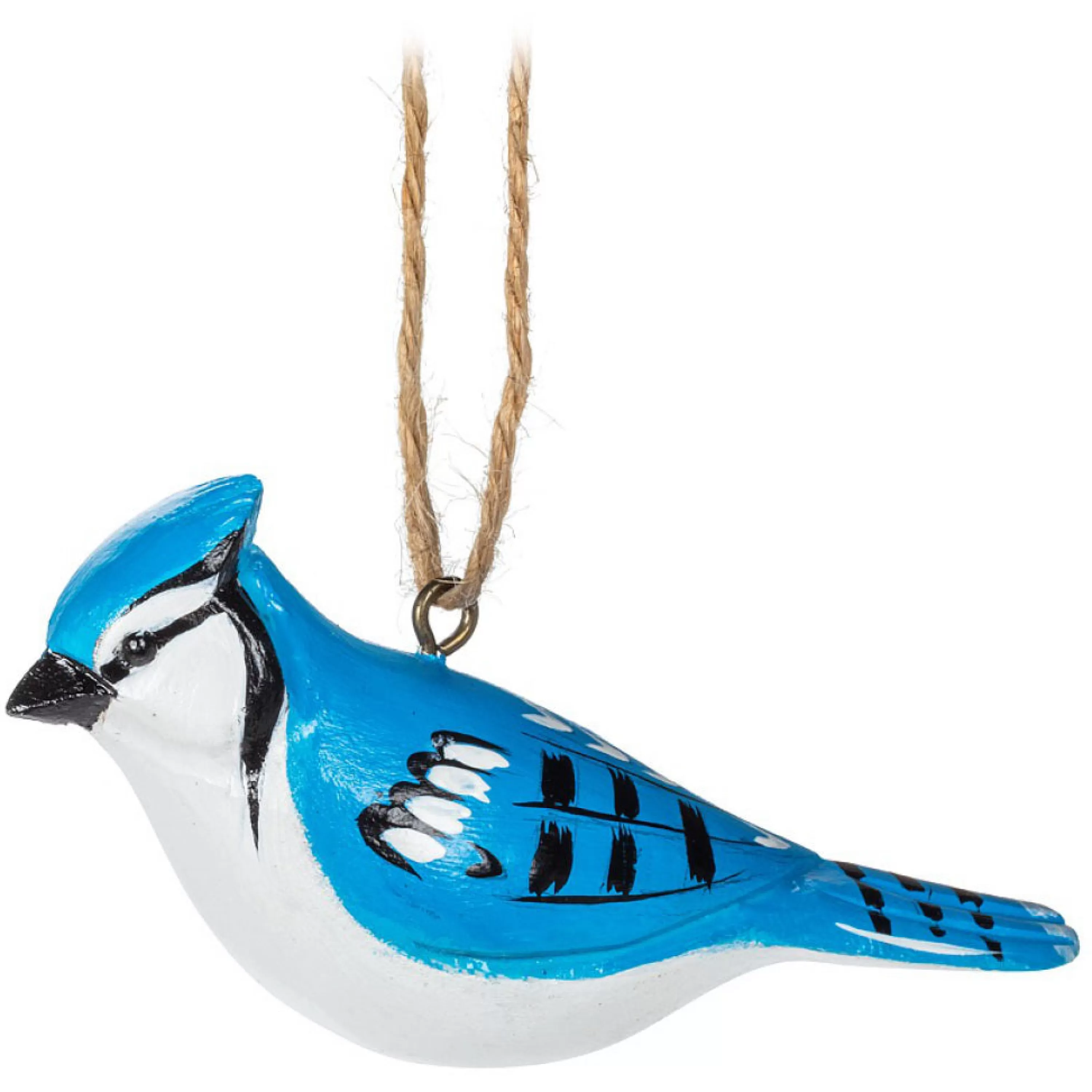 Abbott Collection Carved Blue Jay Ornament