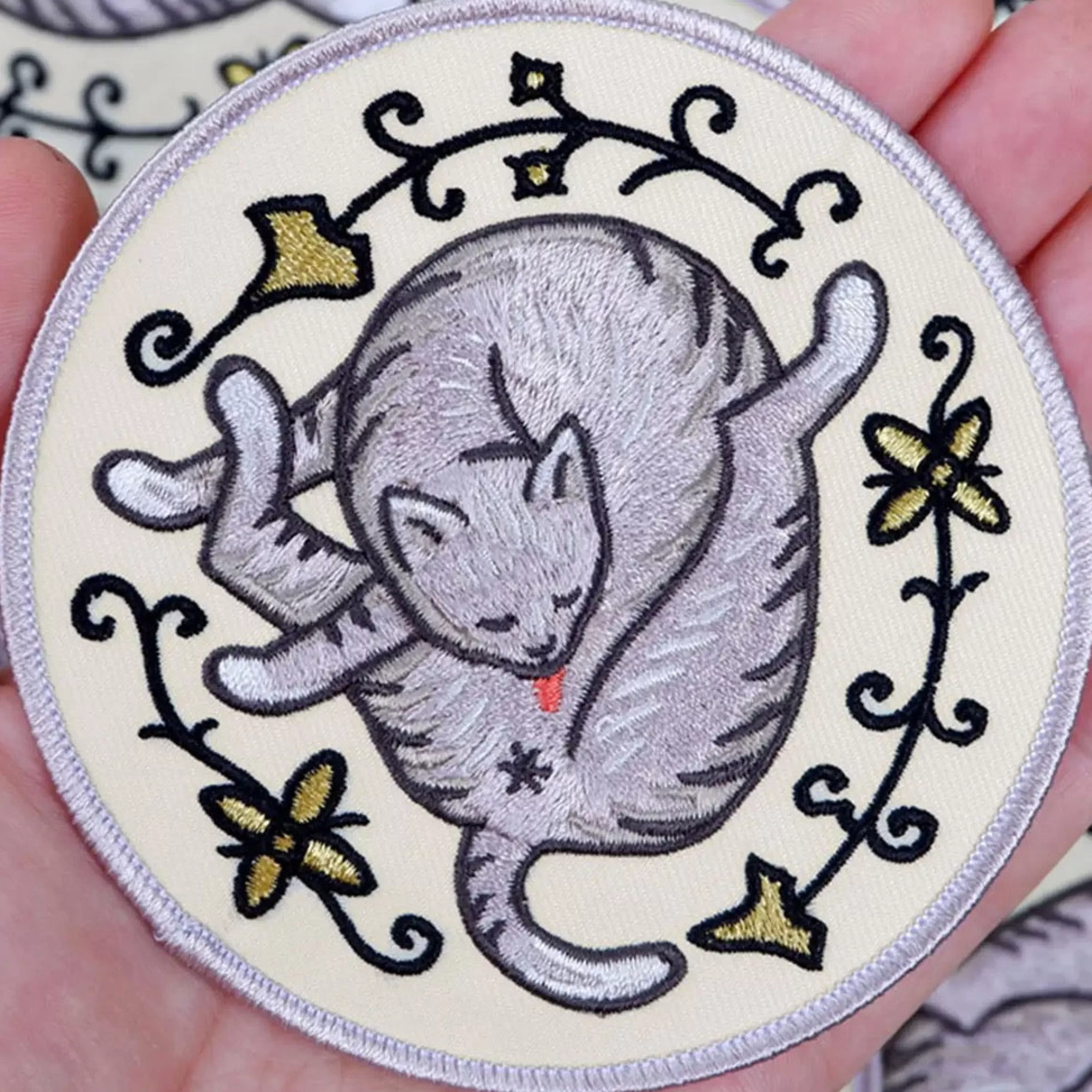 Cheap Cat Coven Cat Butt Lick Embroidered Patch