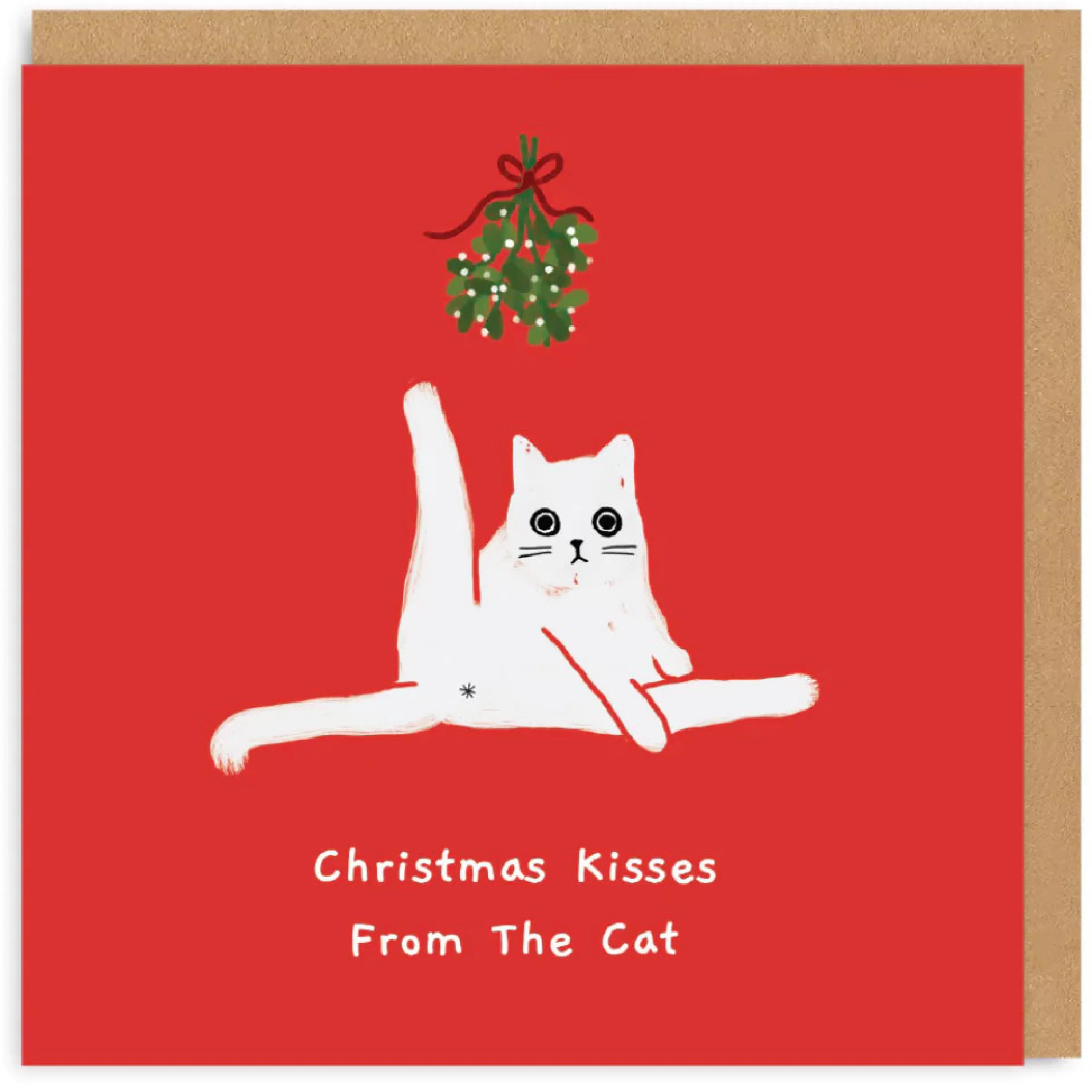 Ohh Deer Christmas Kisses From The Cat Card