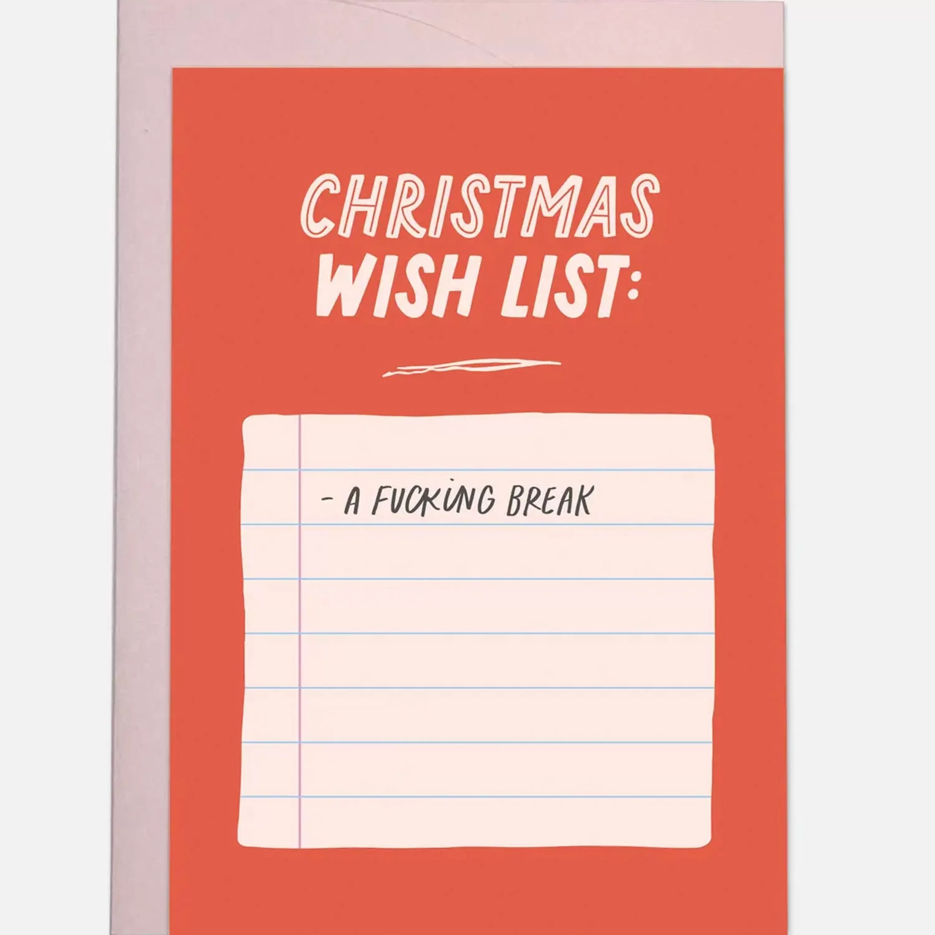 Kaart Blanche Christmas Wish List Card