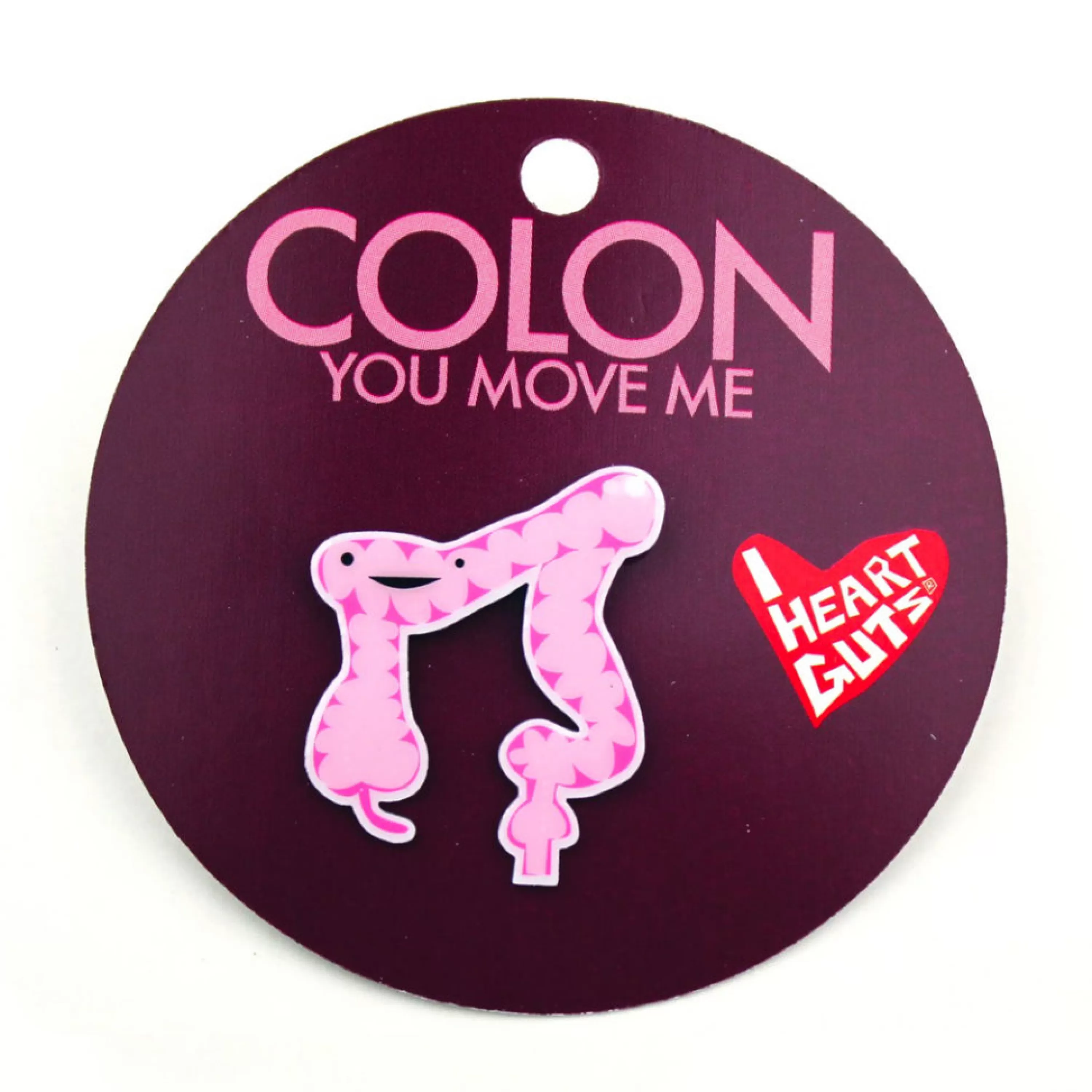 Fashion I Heart Guts Colon Lapel Pin