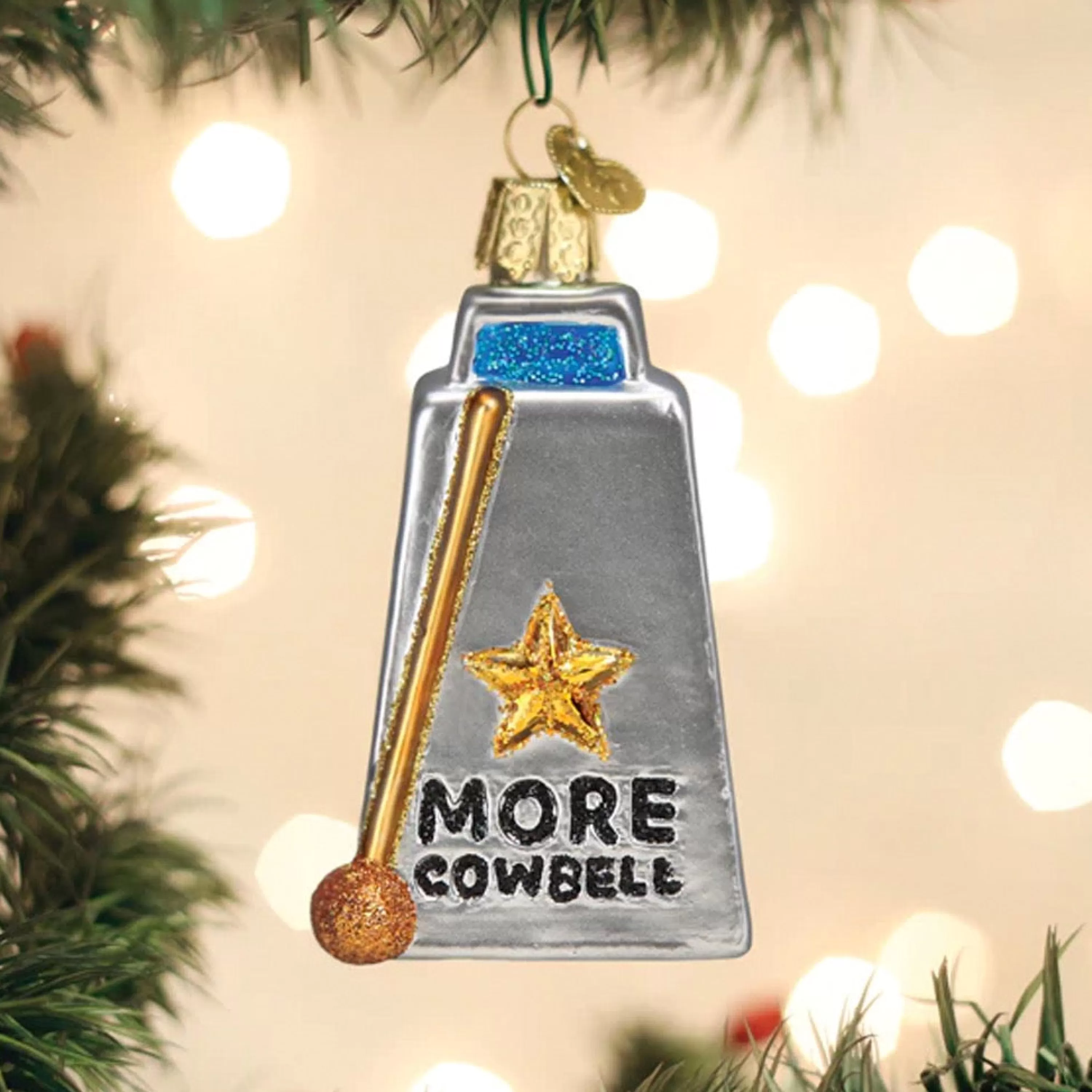 Old World Christmas Cowbell Ornament