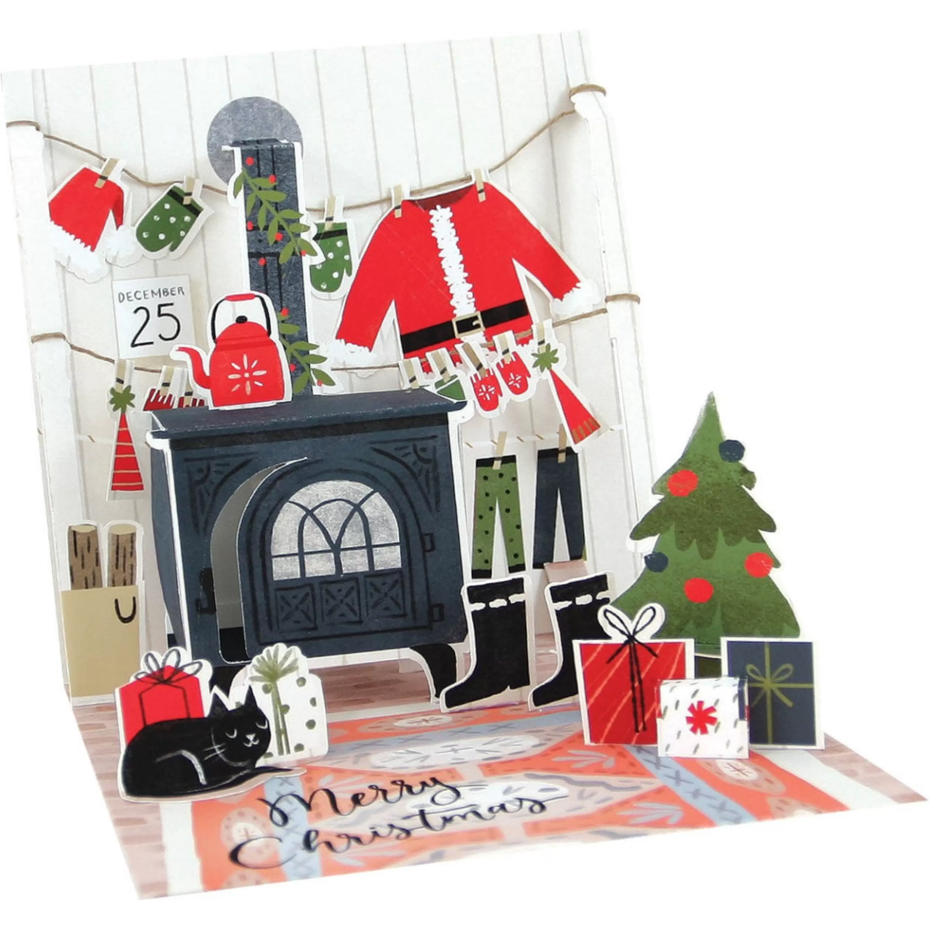 Up With Paper Cozy Christmas Pop-Up Christmas Card