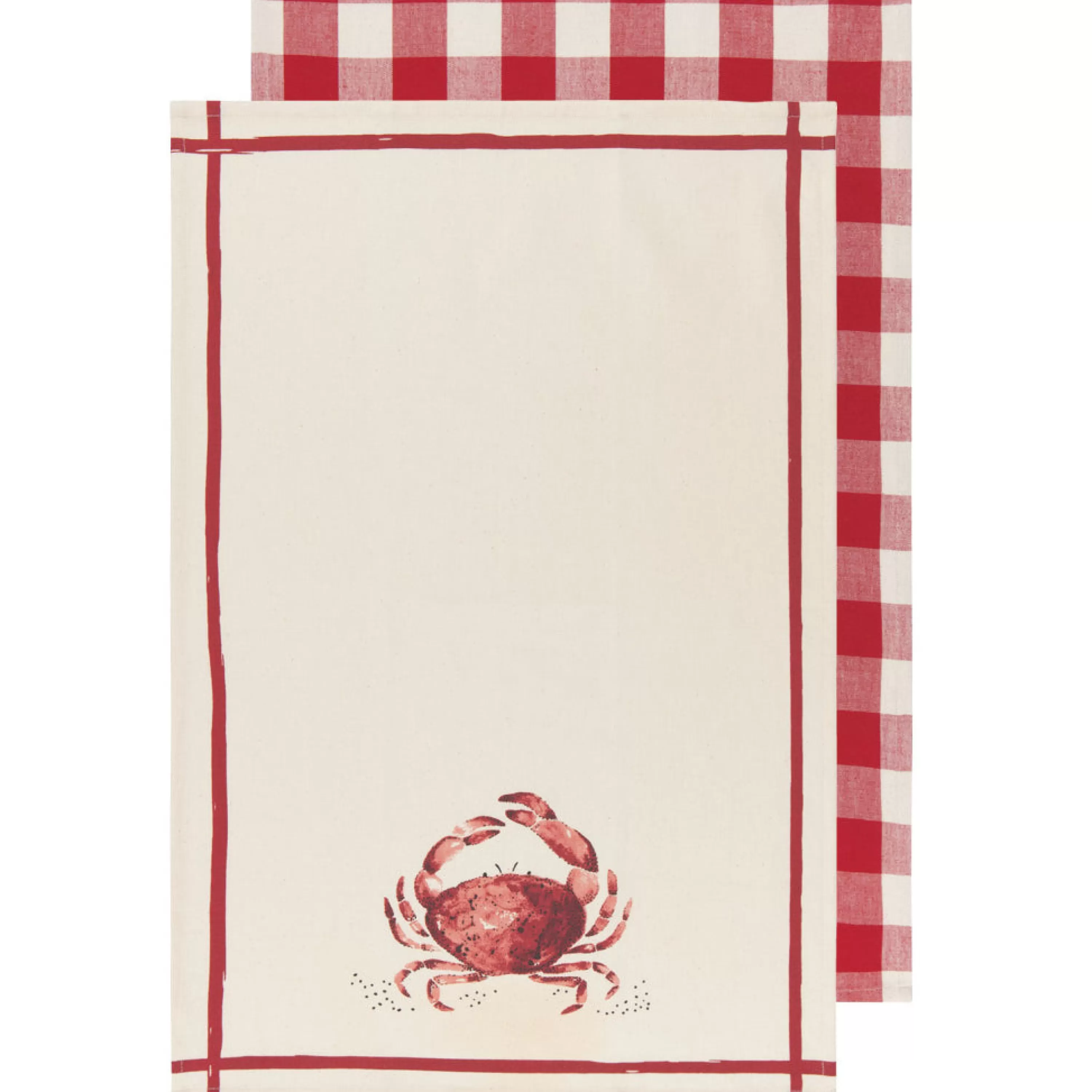 New Danica Crab Tea Towels Set Of 2