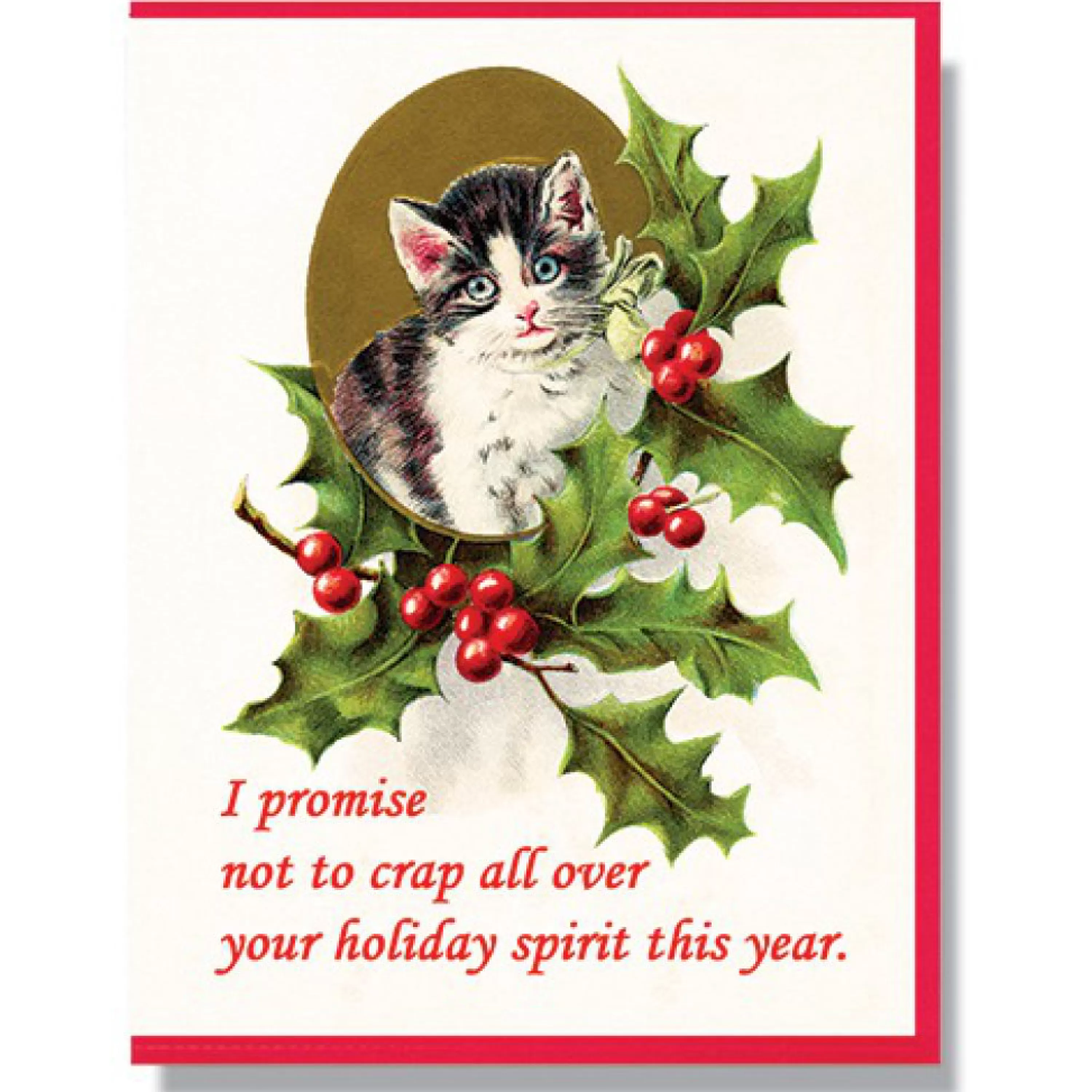 Smitten Kitten Crap On Holiday Spirit Card