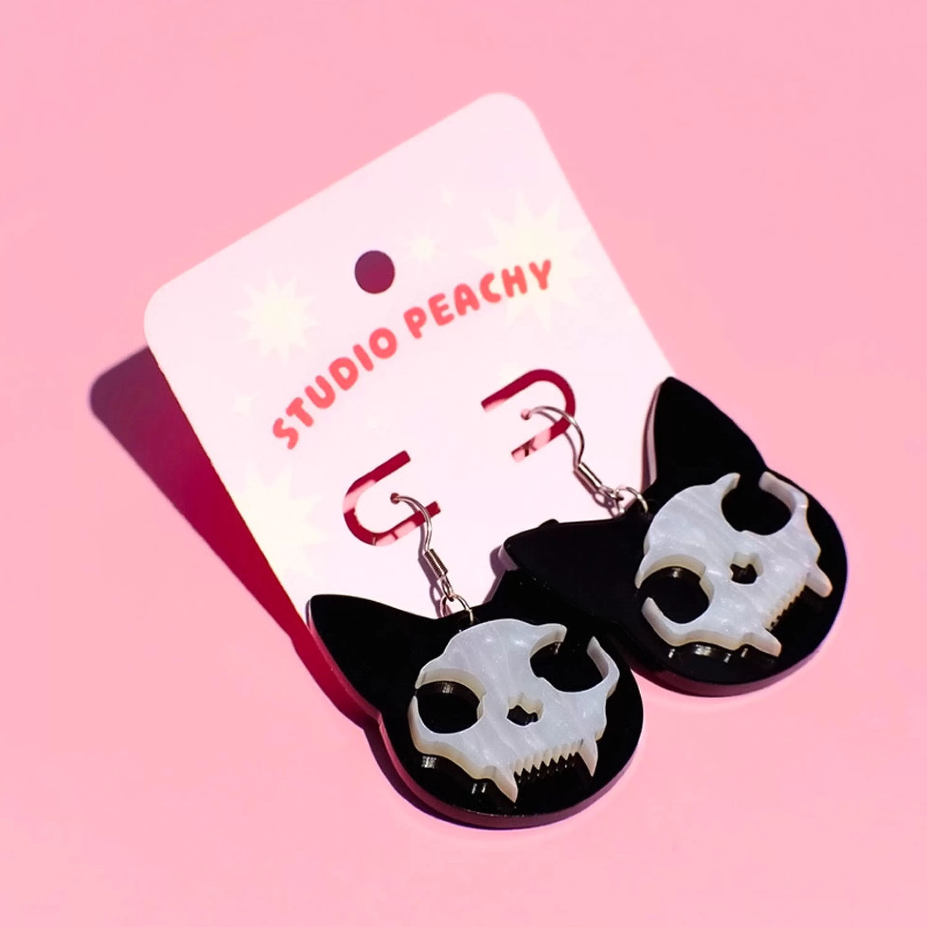 Shop Studio Peachy Cursed Kitty Black Cat Earrings