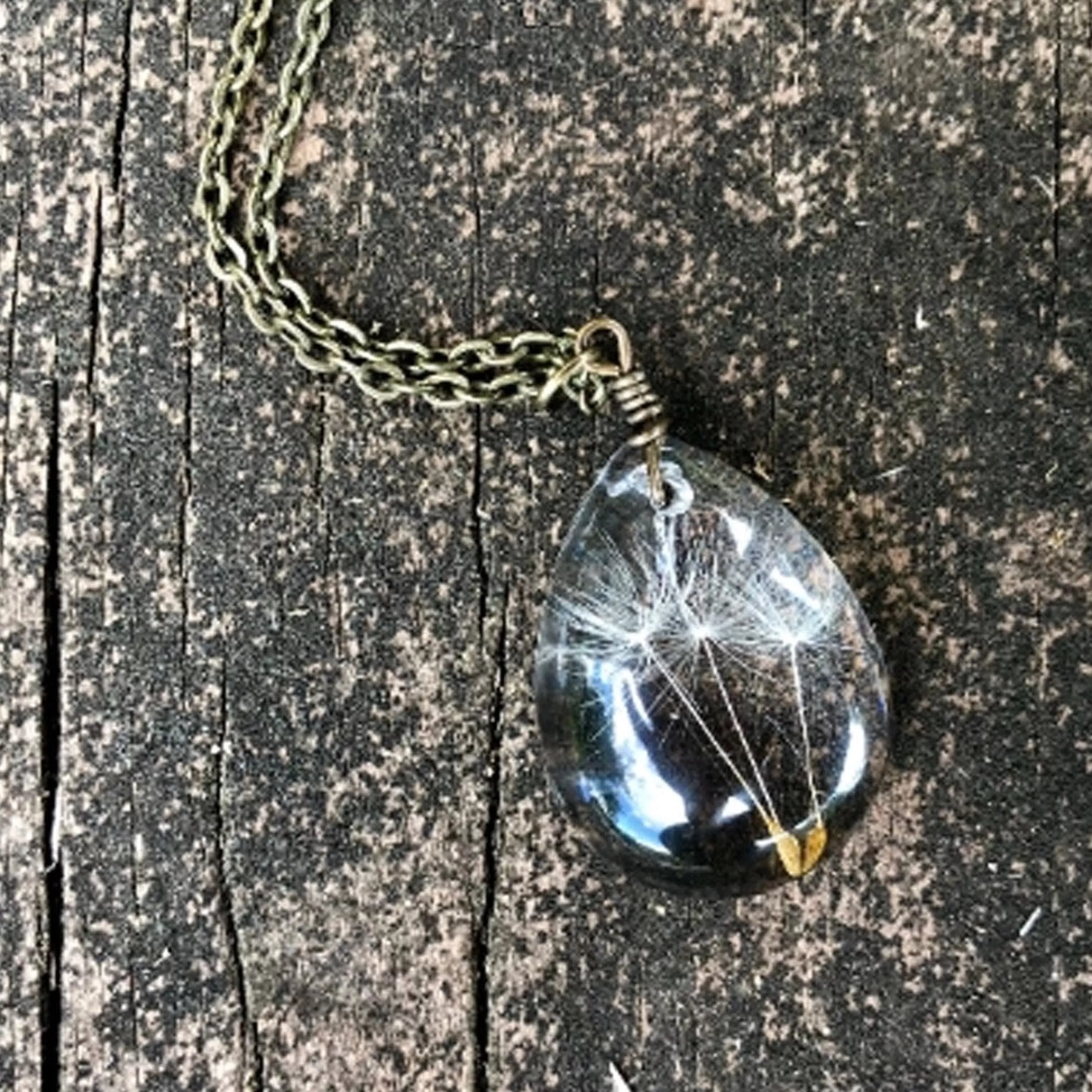 Best Sale The Pretty Pickle Dandelion Seed Necklace Gunmetal