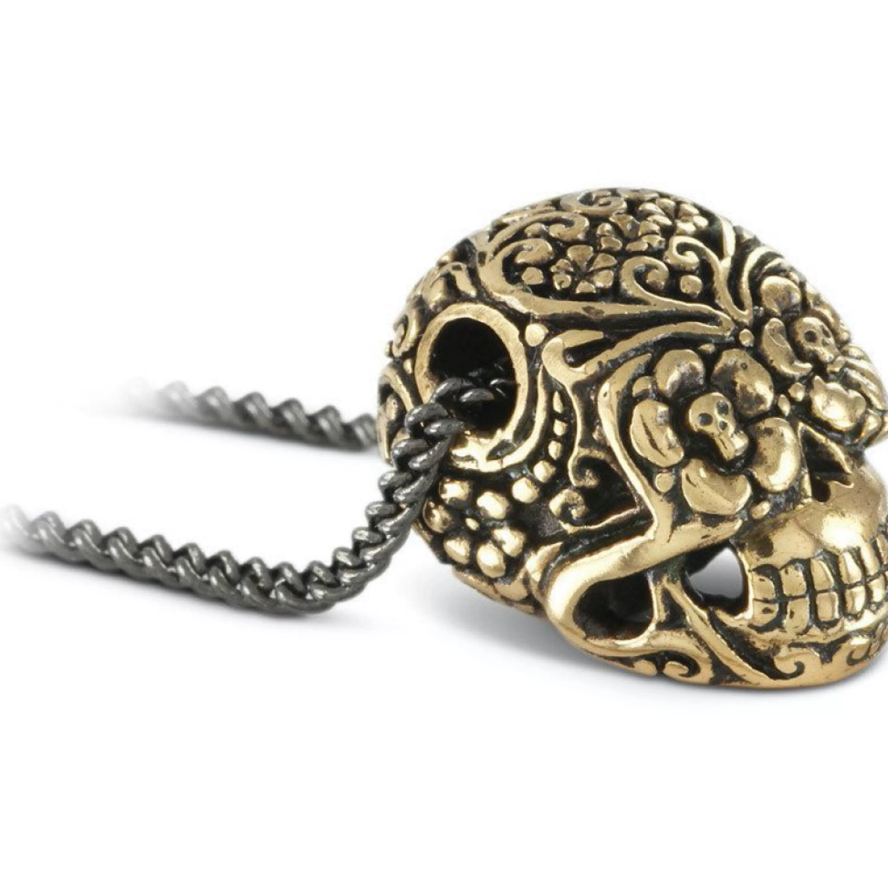 Cheap Lost Apostle Day Of The Dead Skull Large Bronze Necklace