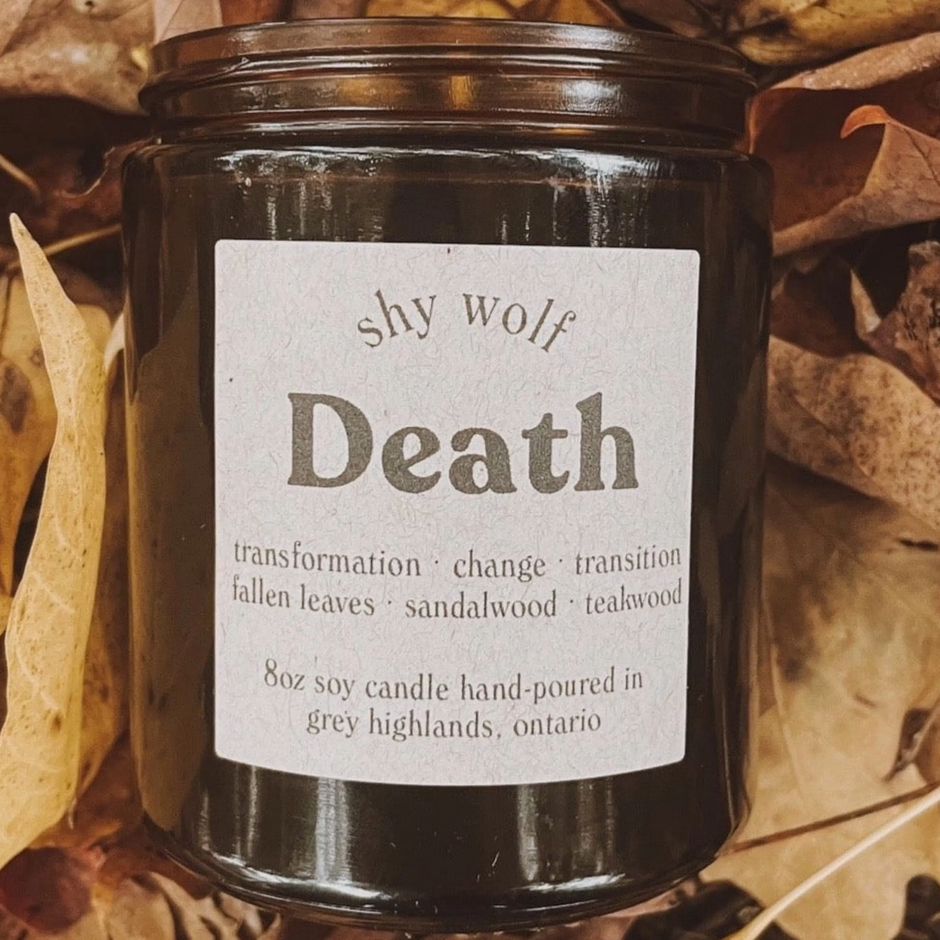 Sale Shy Wolf Candles Death Black Wax Tarot Candle