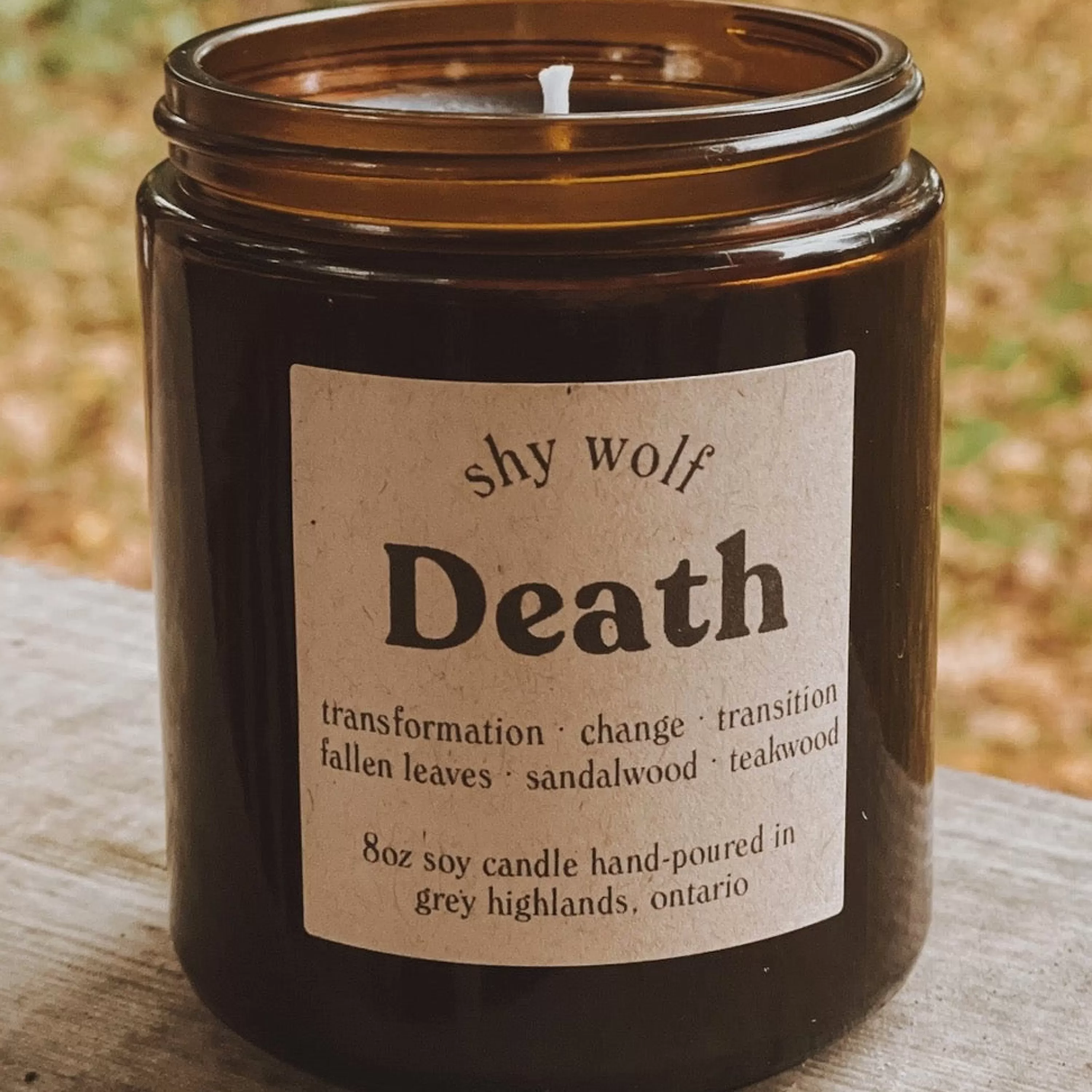 Sale Shy Wolf Candles Death Black Wax Tarot Candle