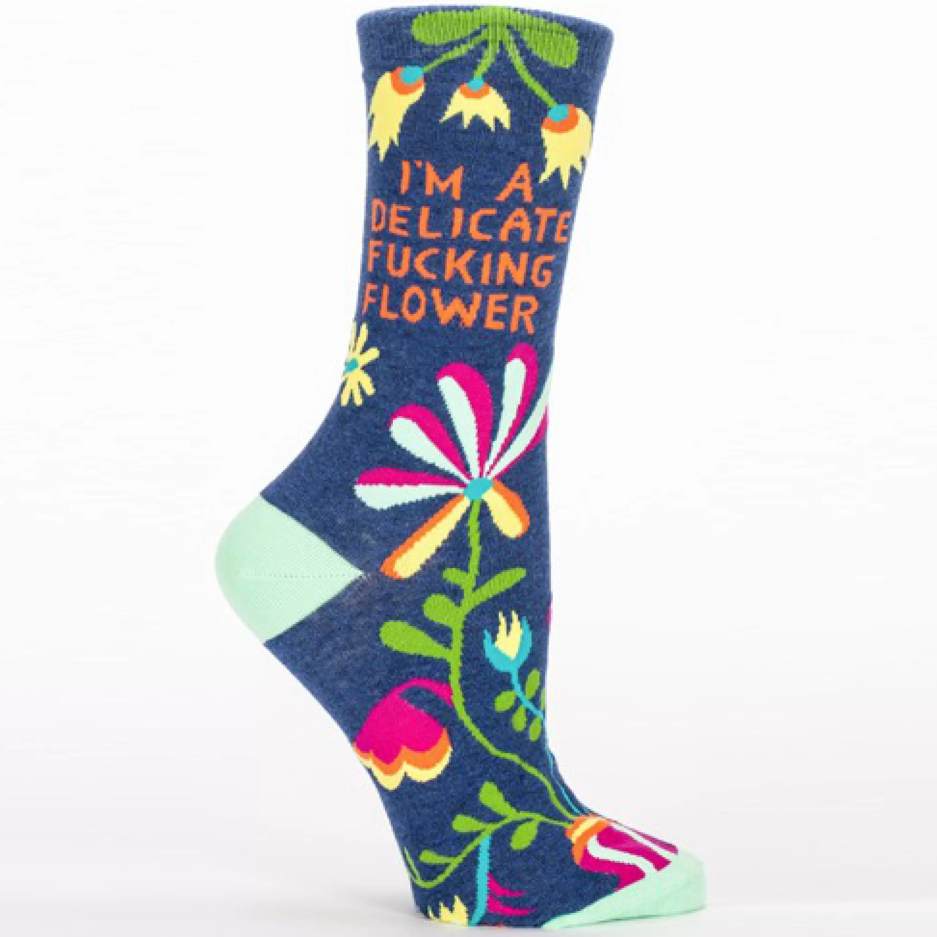 Outlet Blue Q Delicate Fucking Flower Socks