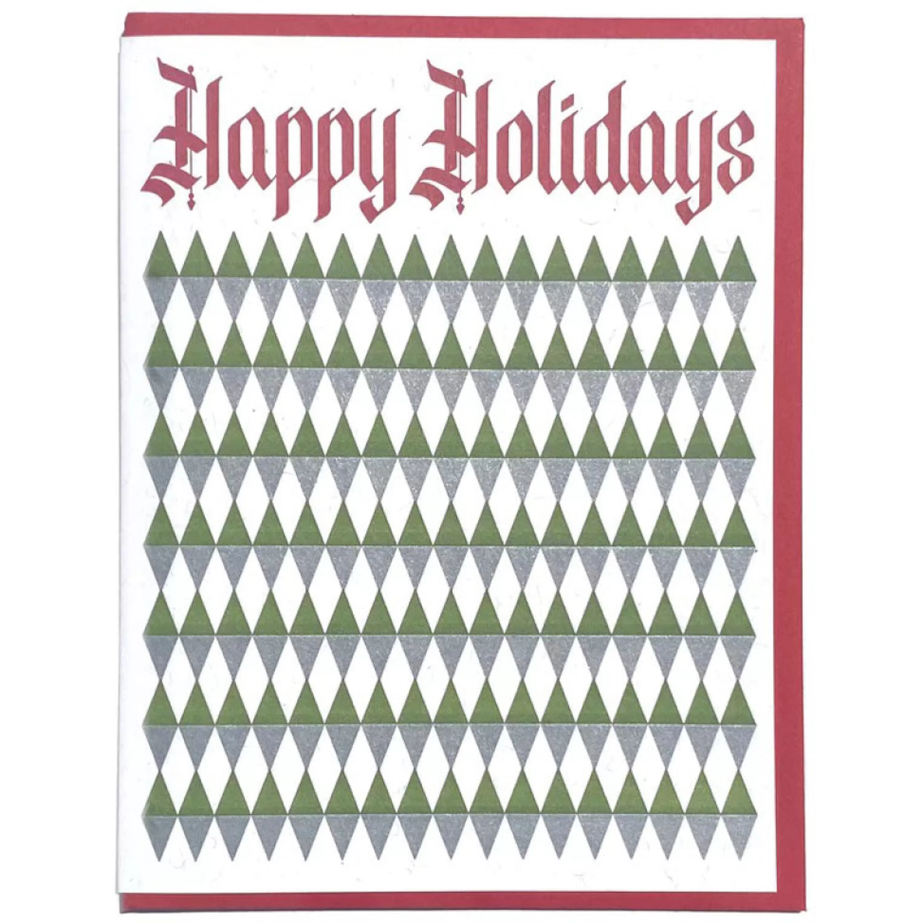 Lady Pilot Letterpress Diamond Pattern Holiday Card