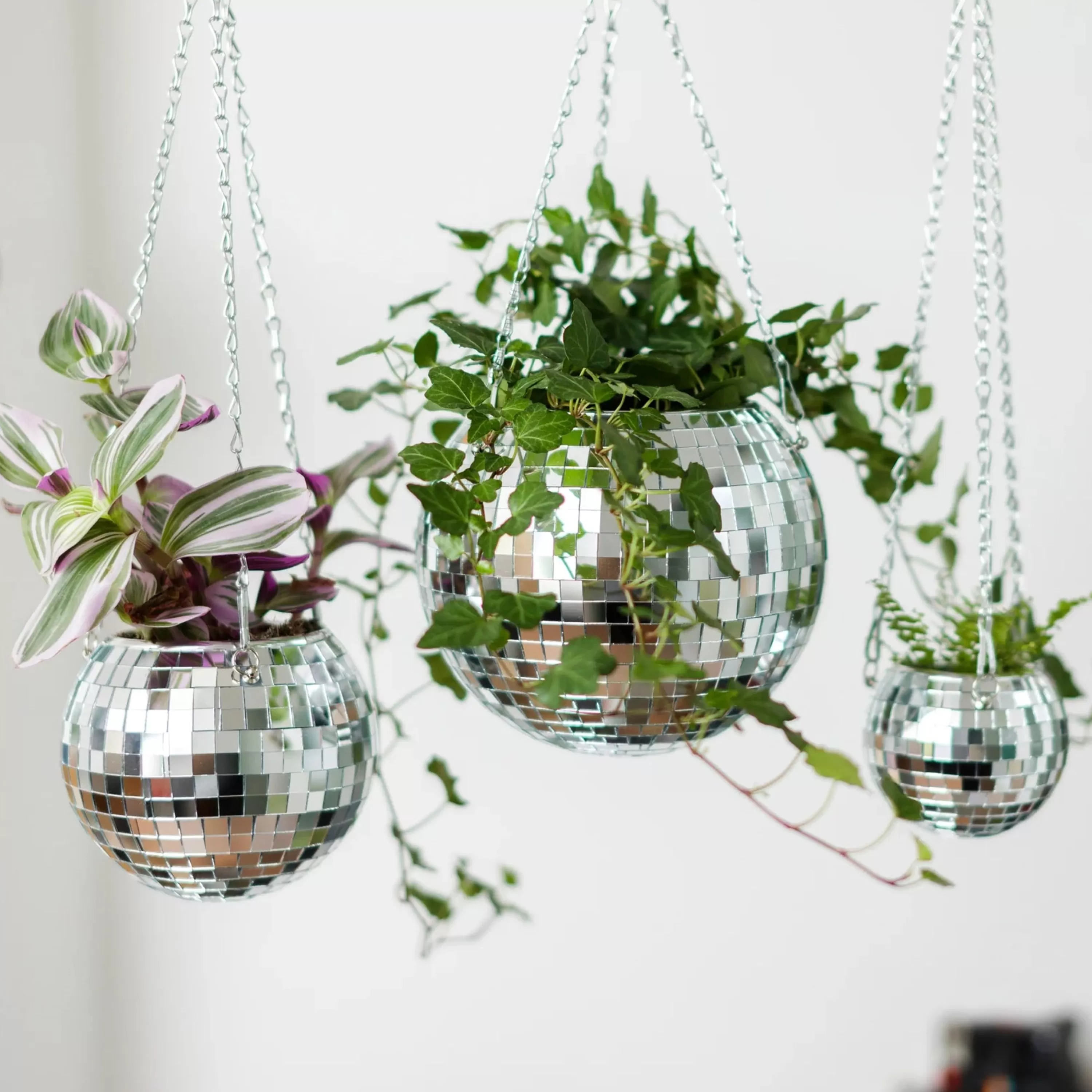 Best Sale Bubblegum Stuff Disco Ball Hanging Planter 6 Inch