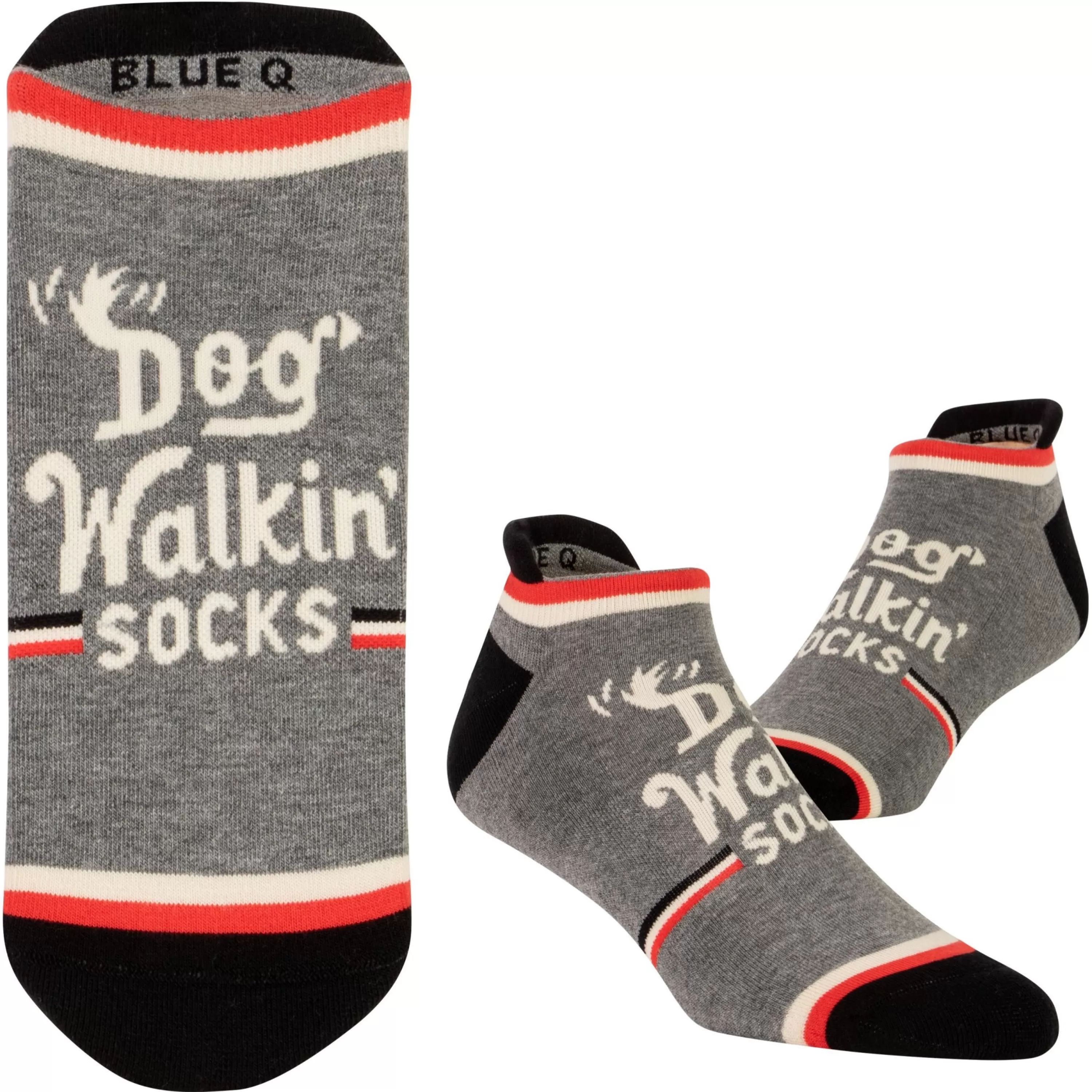 Online Blue Q Dog Walkin' Sneaker Socks